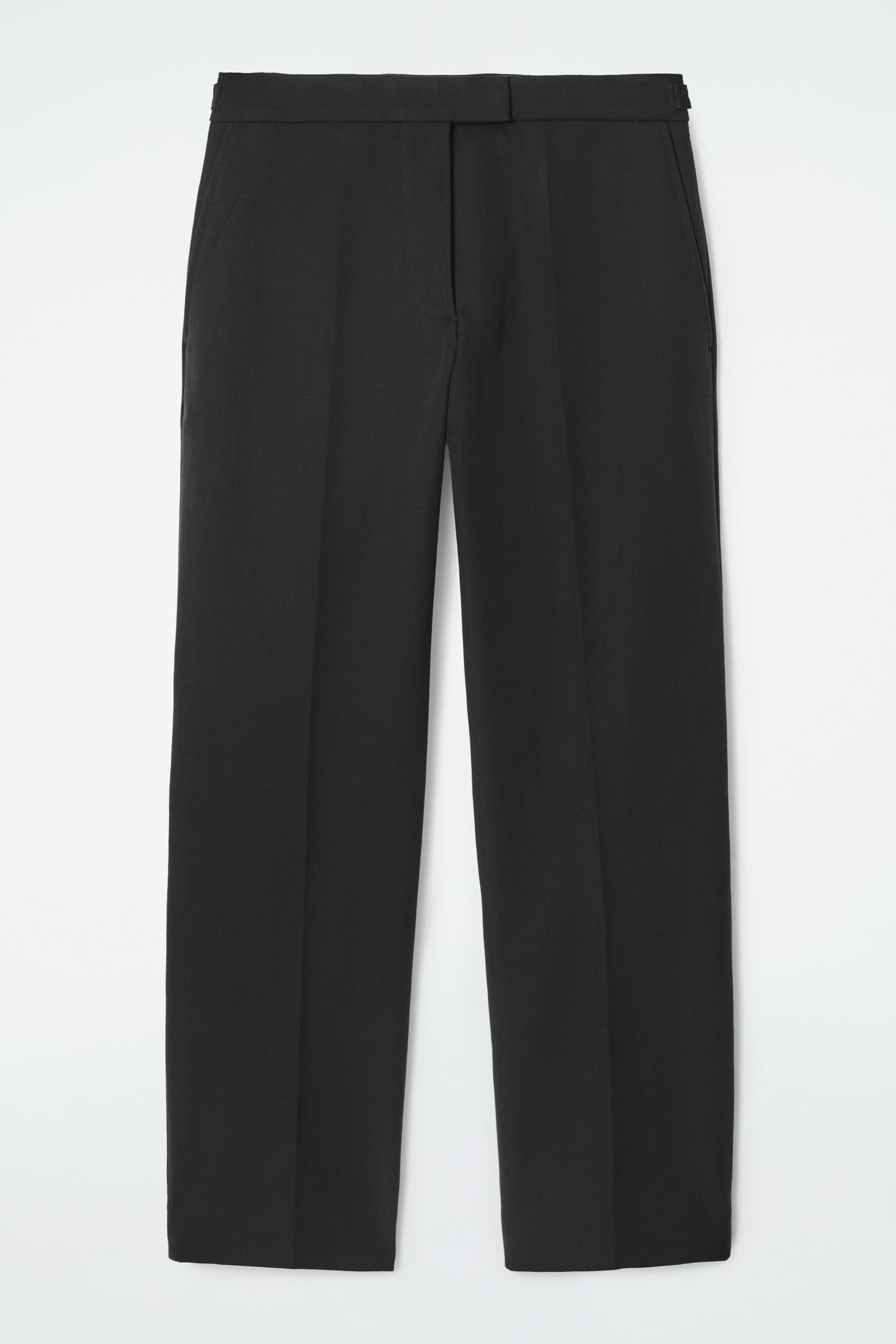 REGULAR STRETCH-COTTON TAPERED TROUSERS