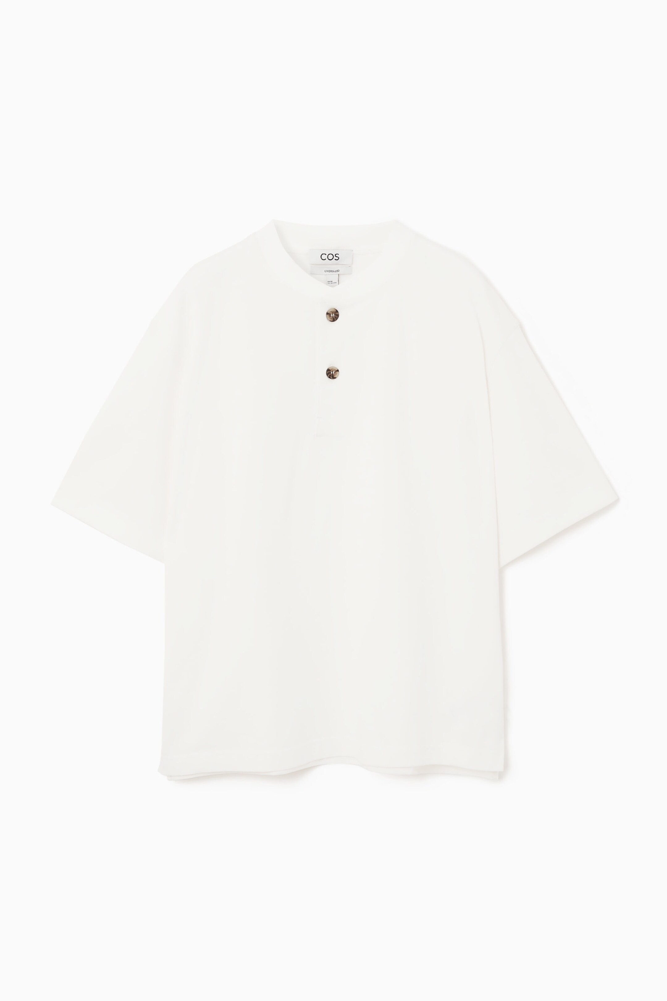 OVERSIZED HALF-PLACKET T-SHIRT