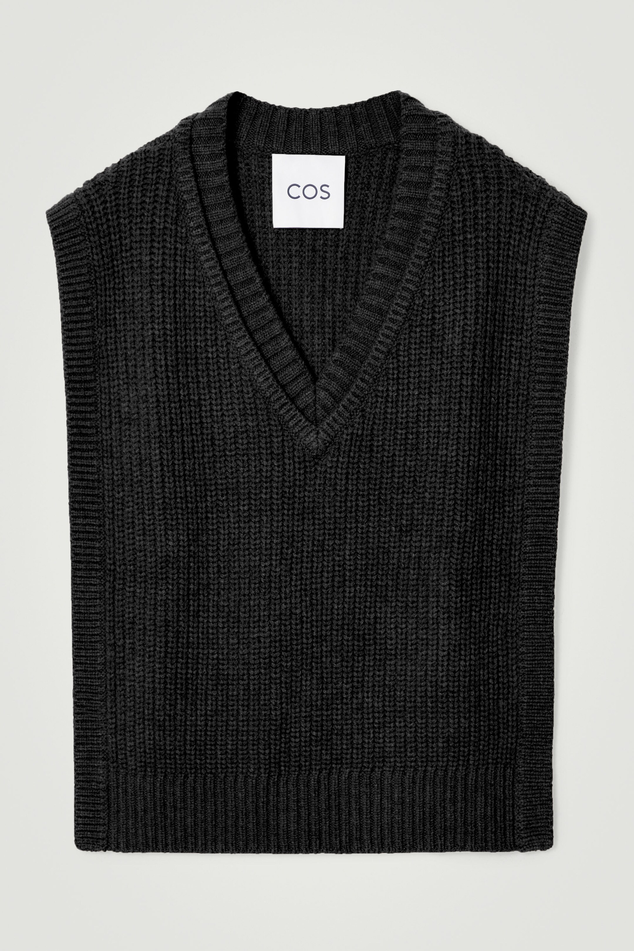 WOOL-CASHMERE V-NECK HYBRID VEST