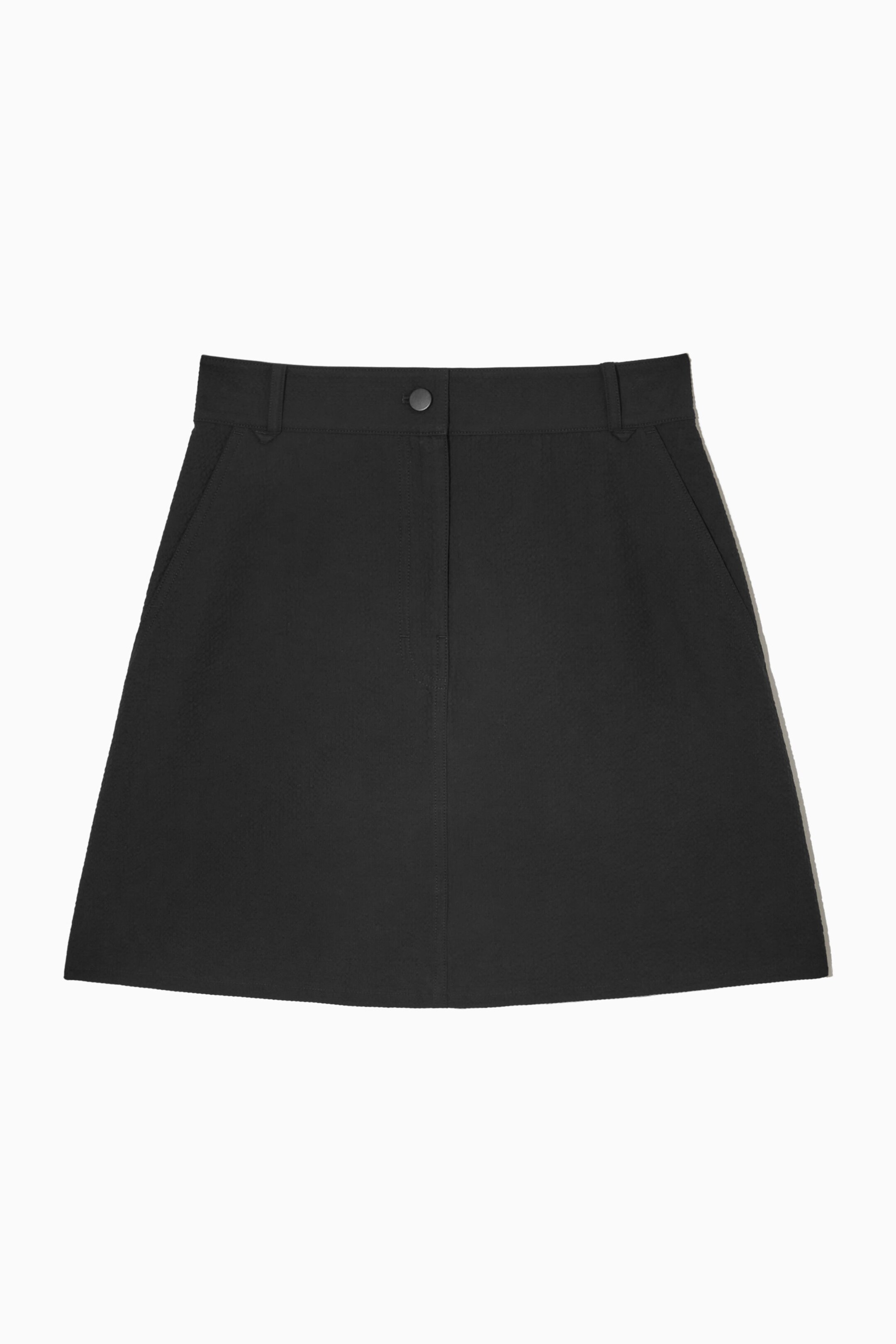 SEERSUCKER A-LINE MINI SKIRT