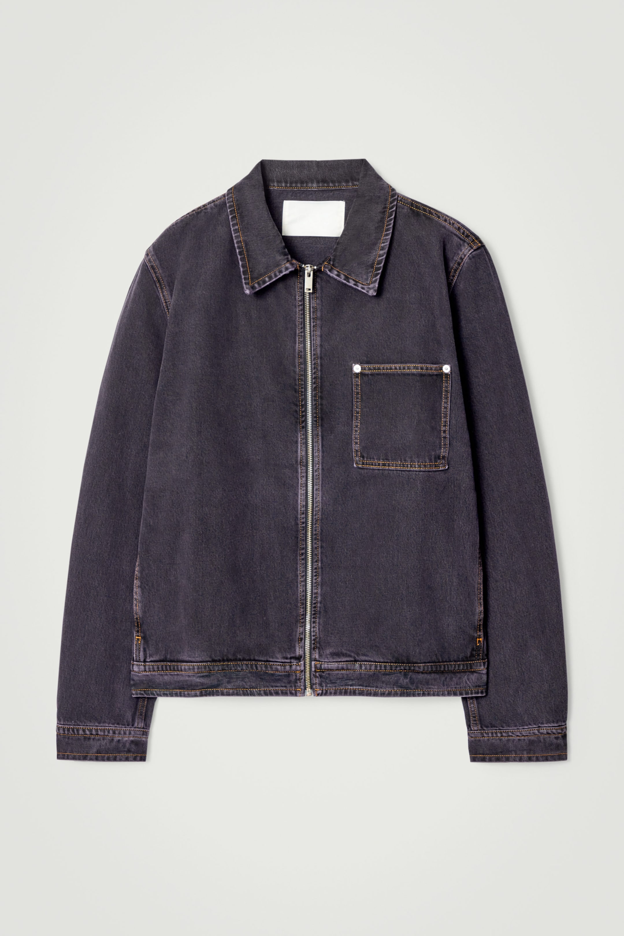 BOXY DENIM ZIP-UP JACKET