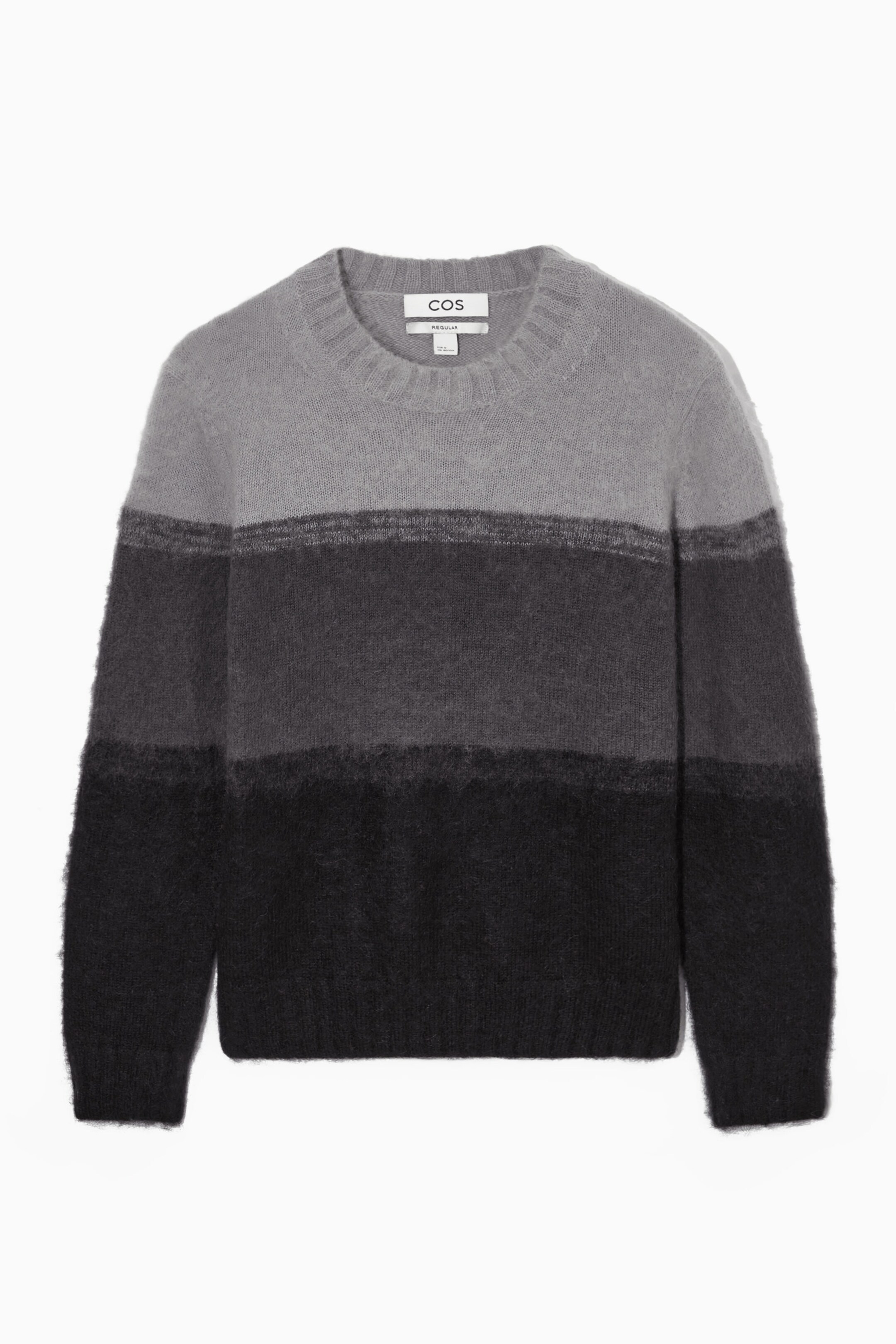 GRADIENT-STRIPE MOHAIR-BLEND JUMPER