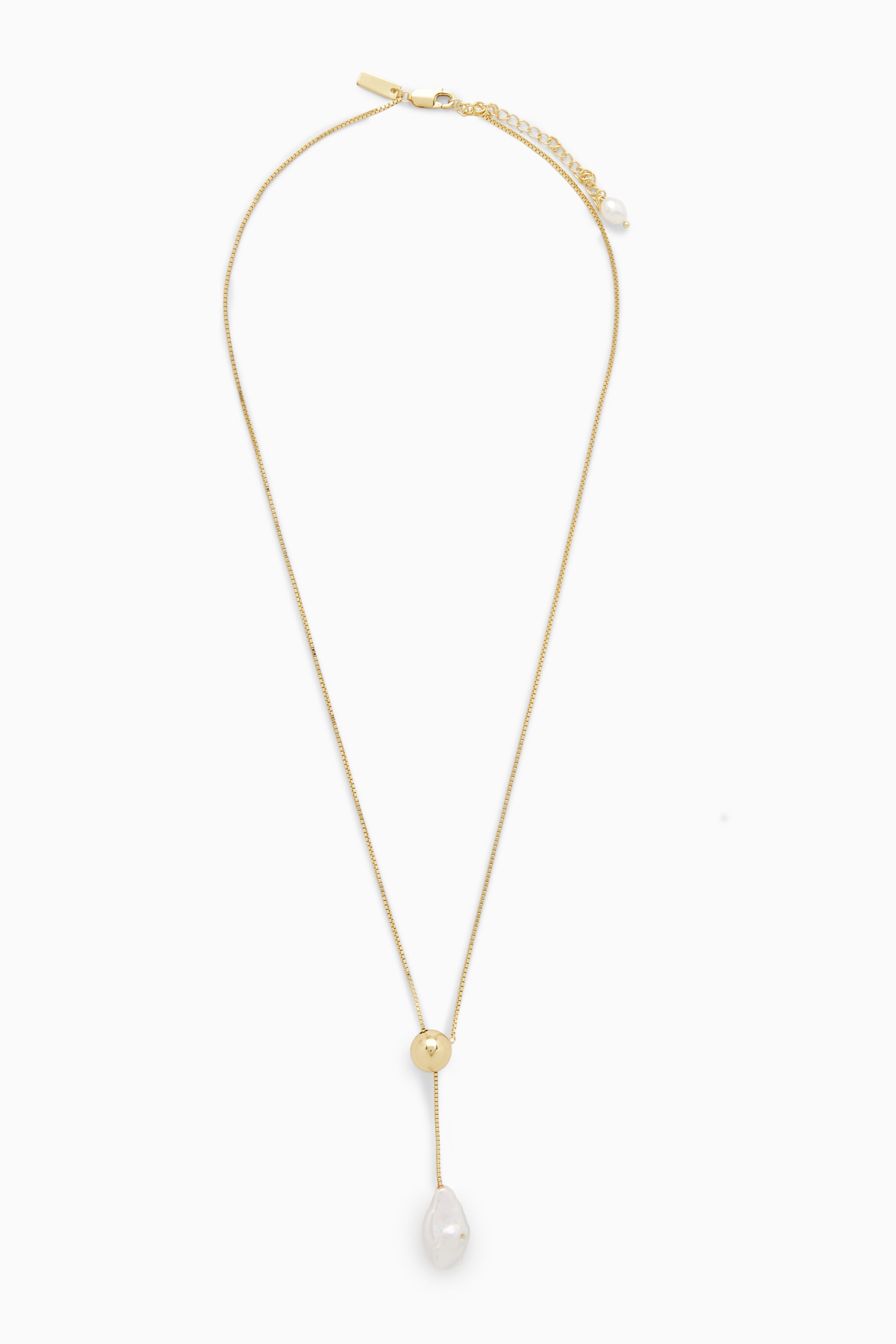 GOLD VERMEIL FRESHWATER PEARL NECKLACE