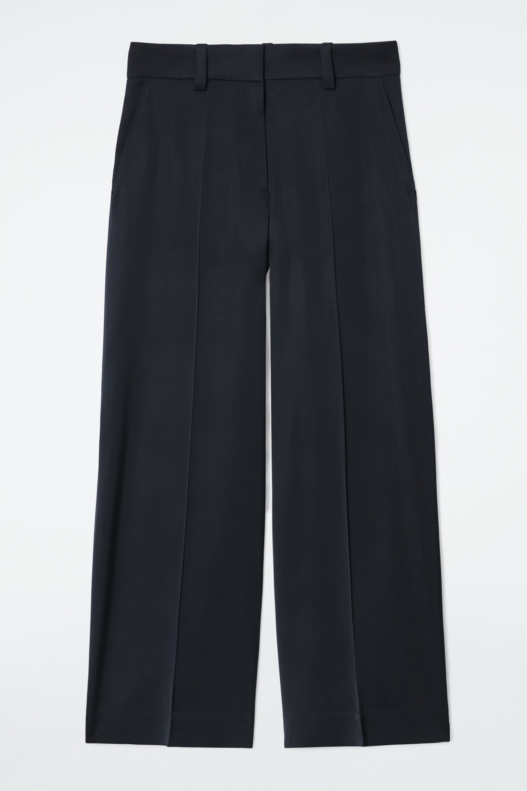 TAILORED SATIN WIDE-LEG TROUSERS