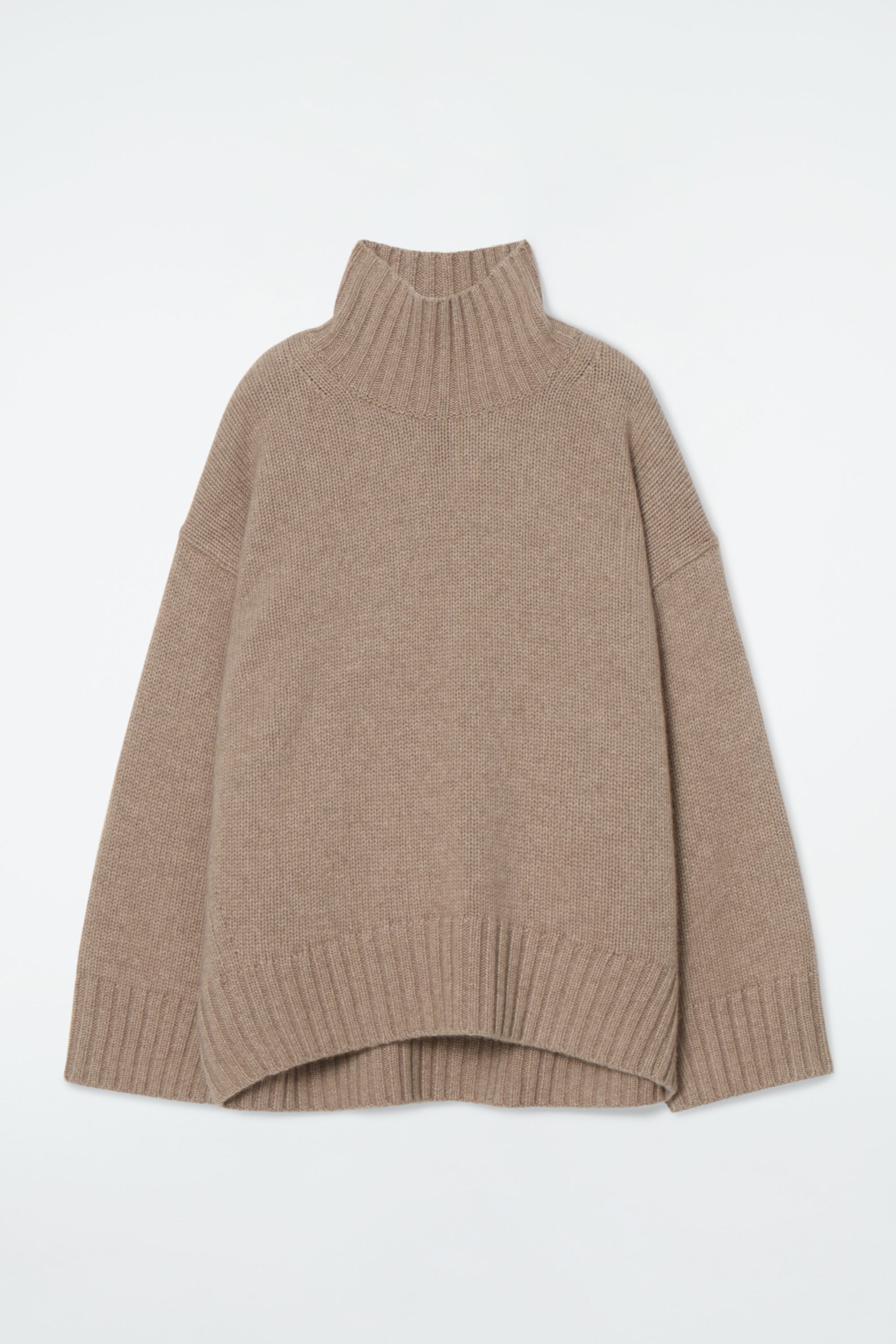 CHUNKY PURE CASHMERE TURTLENECK JUMPER