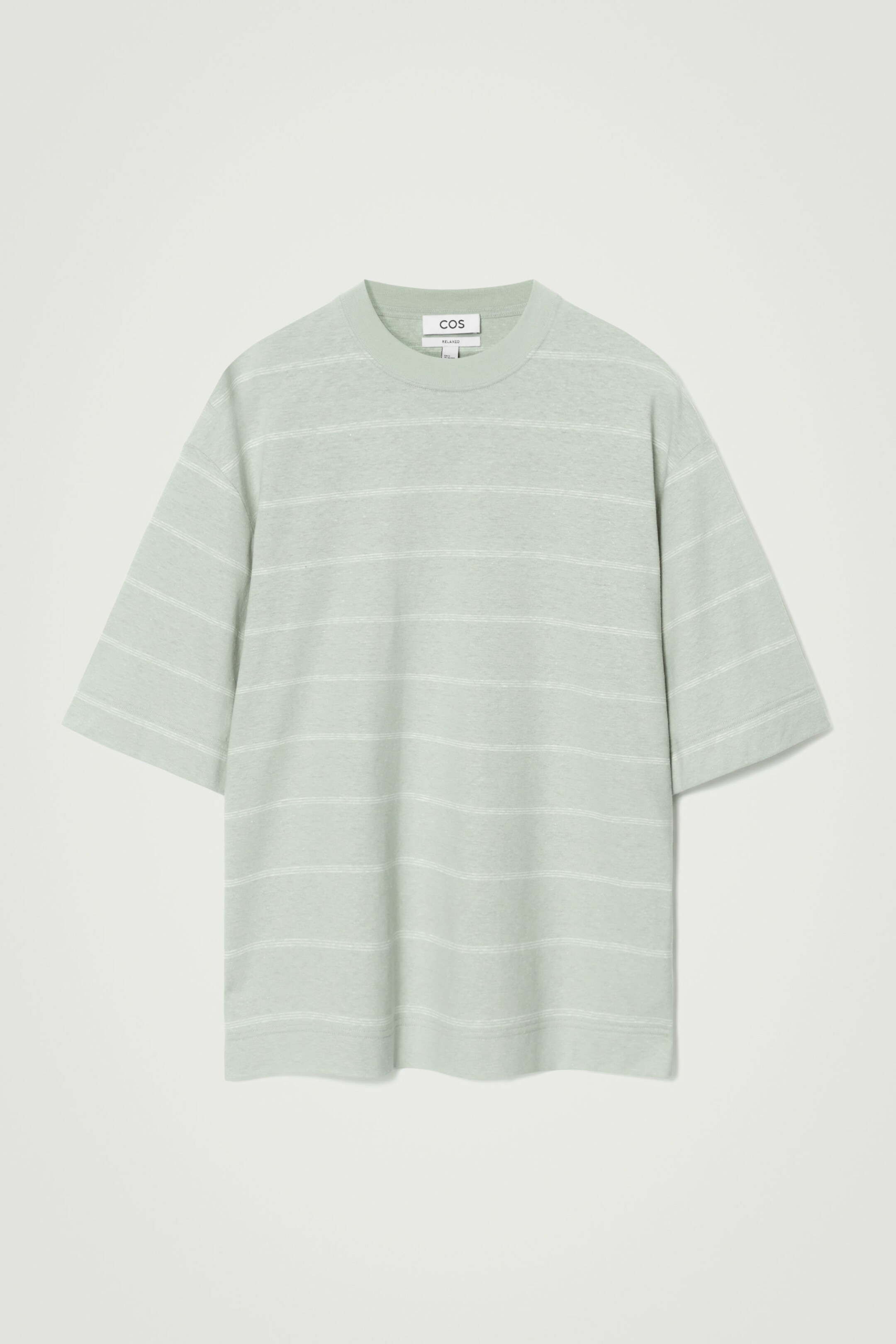 RELAXED STRIPED HEMP-JERSEY T-SHIRT