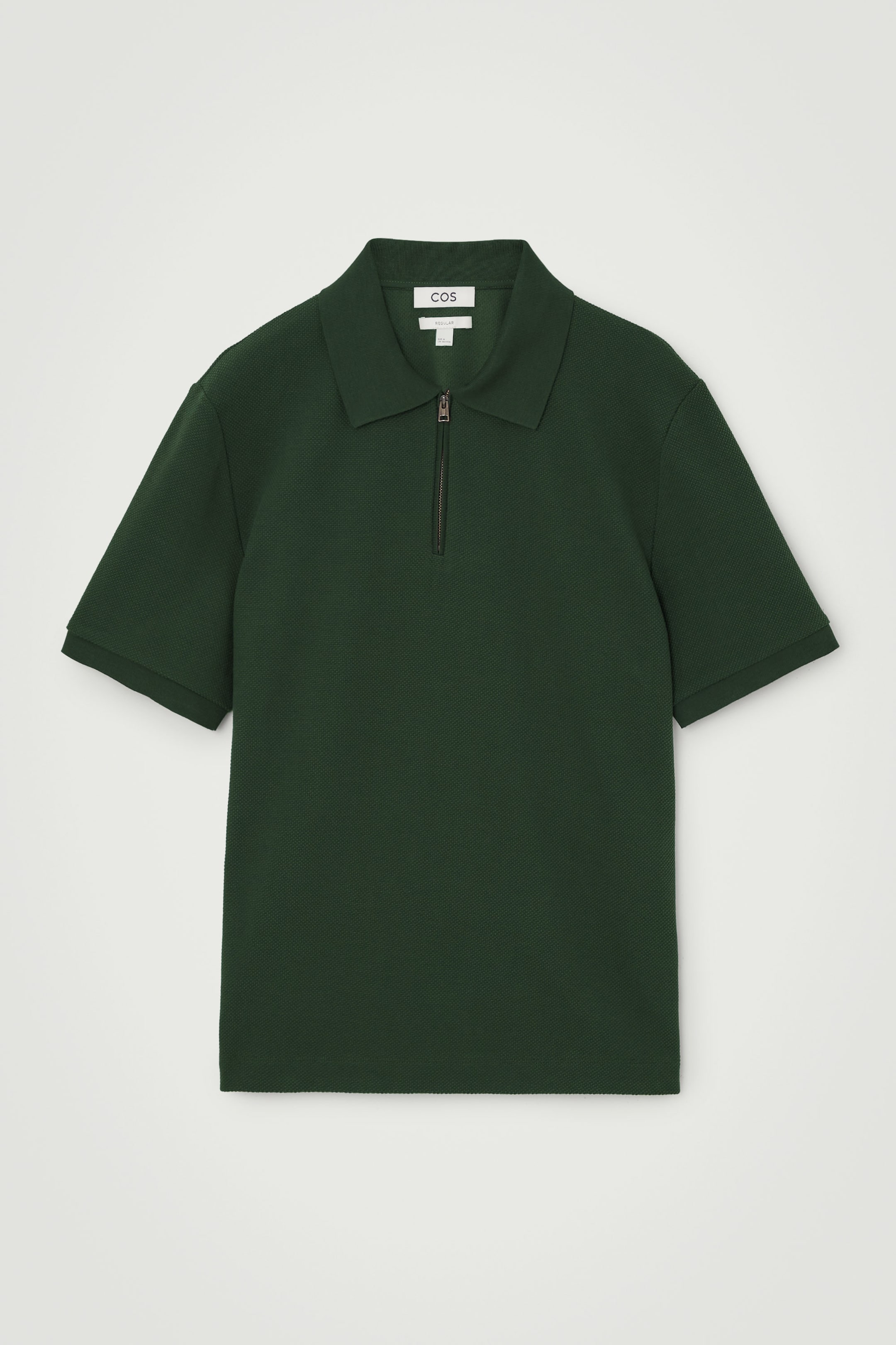 SHORT-SLEEVED ZIP-UP POLO SHIRT