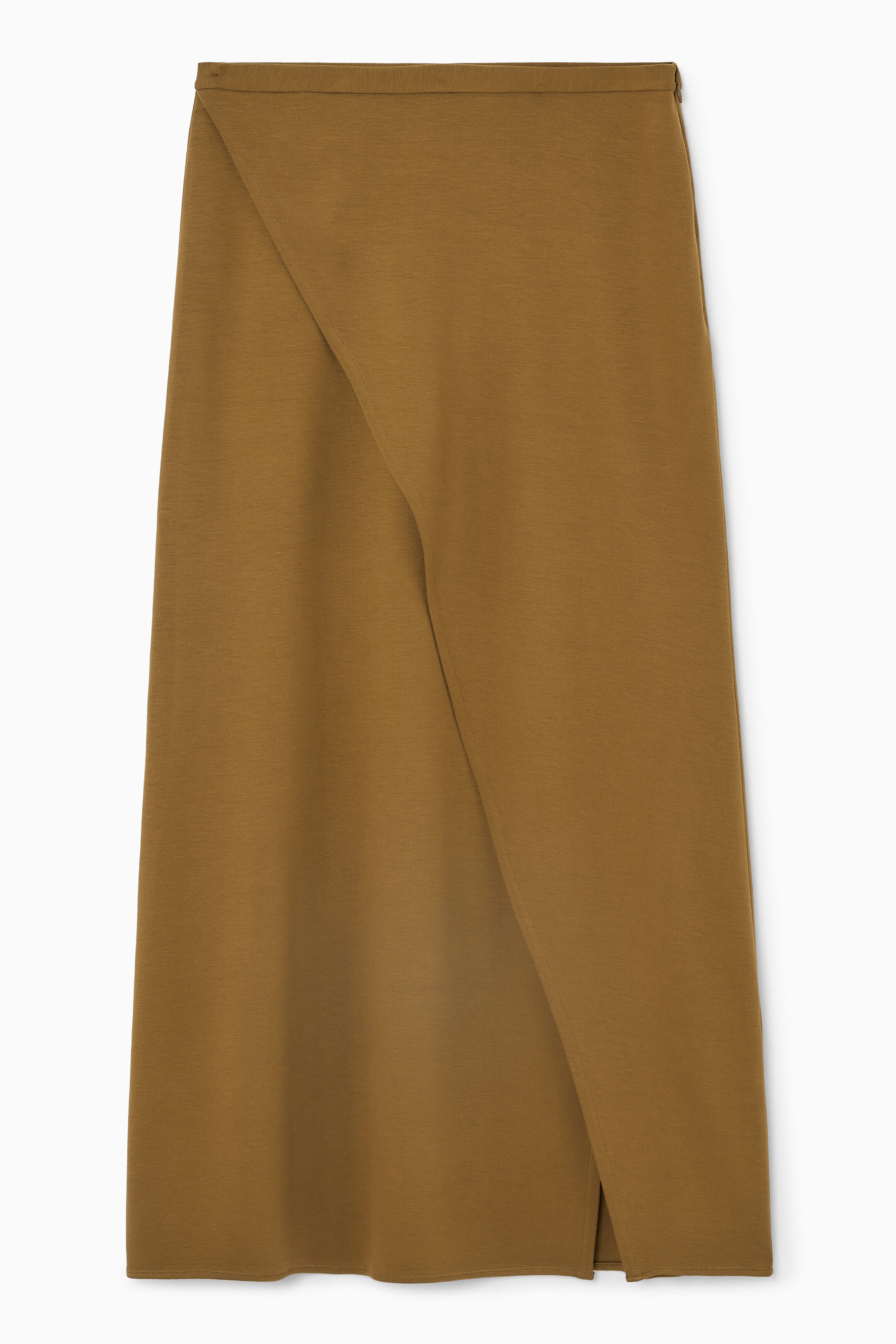 JERSEY WRAP MIDI SKIRT