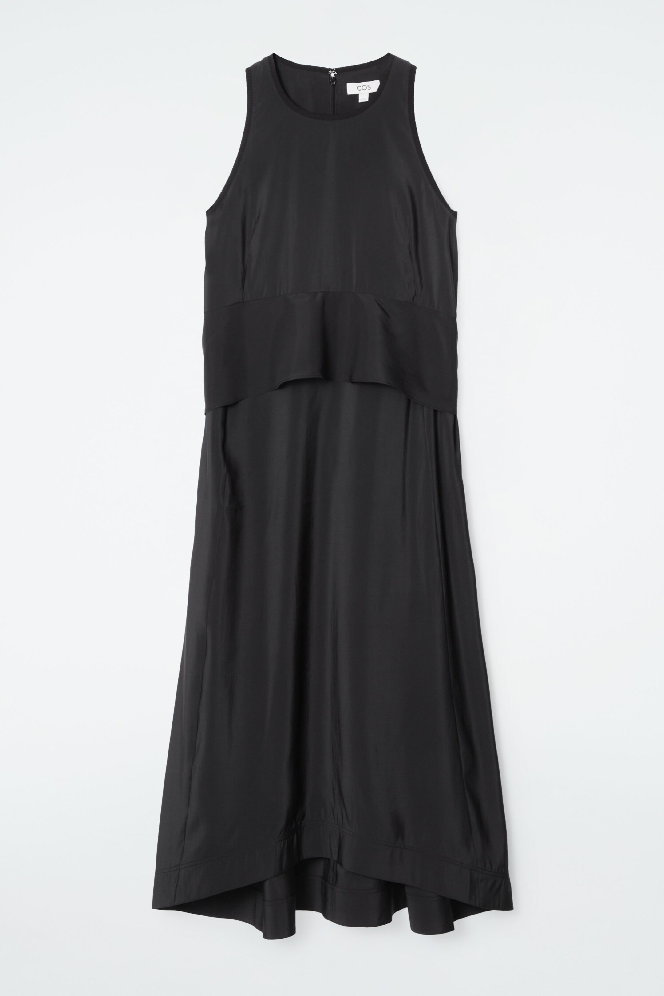 NWT. COS Long orders A-Line Black Viscose Dress