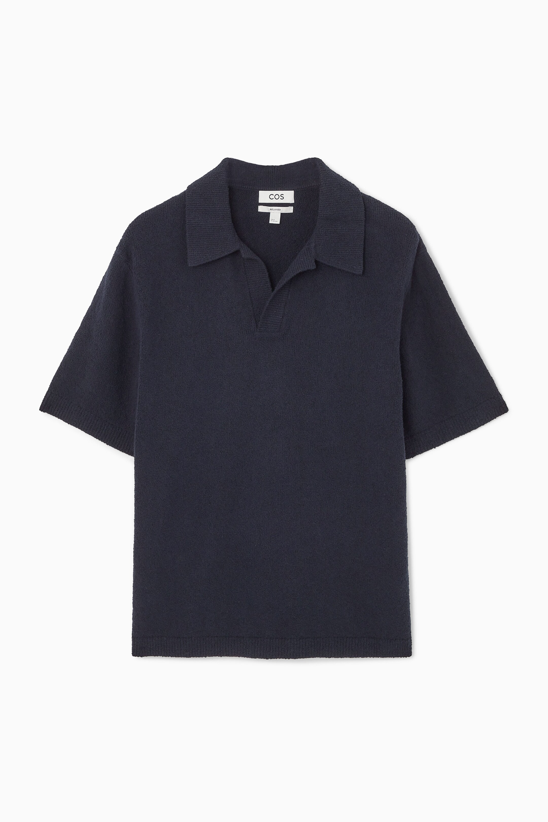 BOUCLÉ-KNIT POLO SHIRT