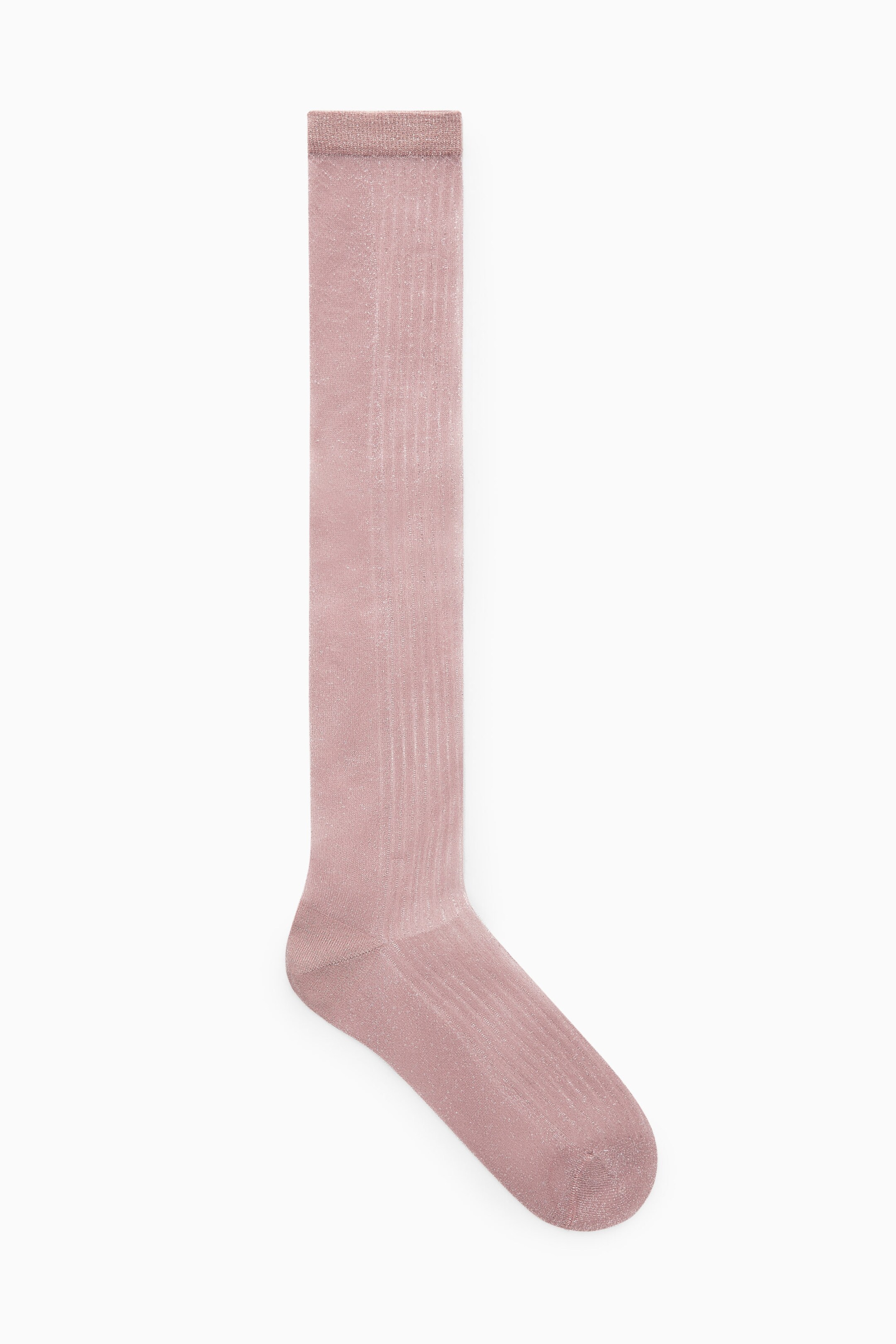 SHEER METALLIC KNEE-HIGH SOCKS