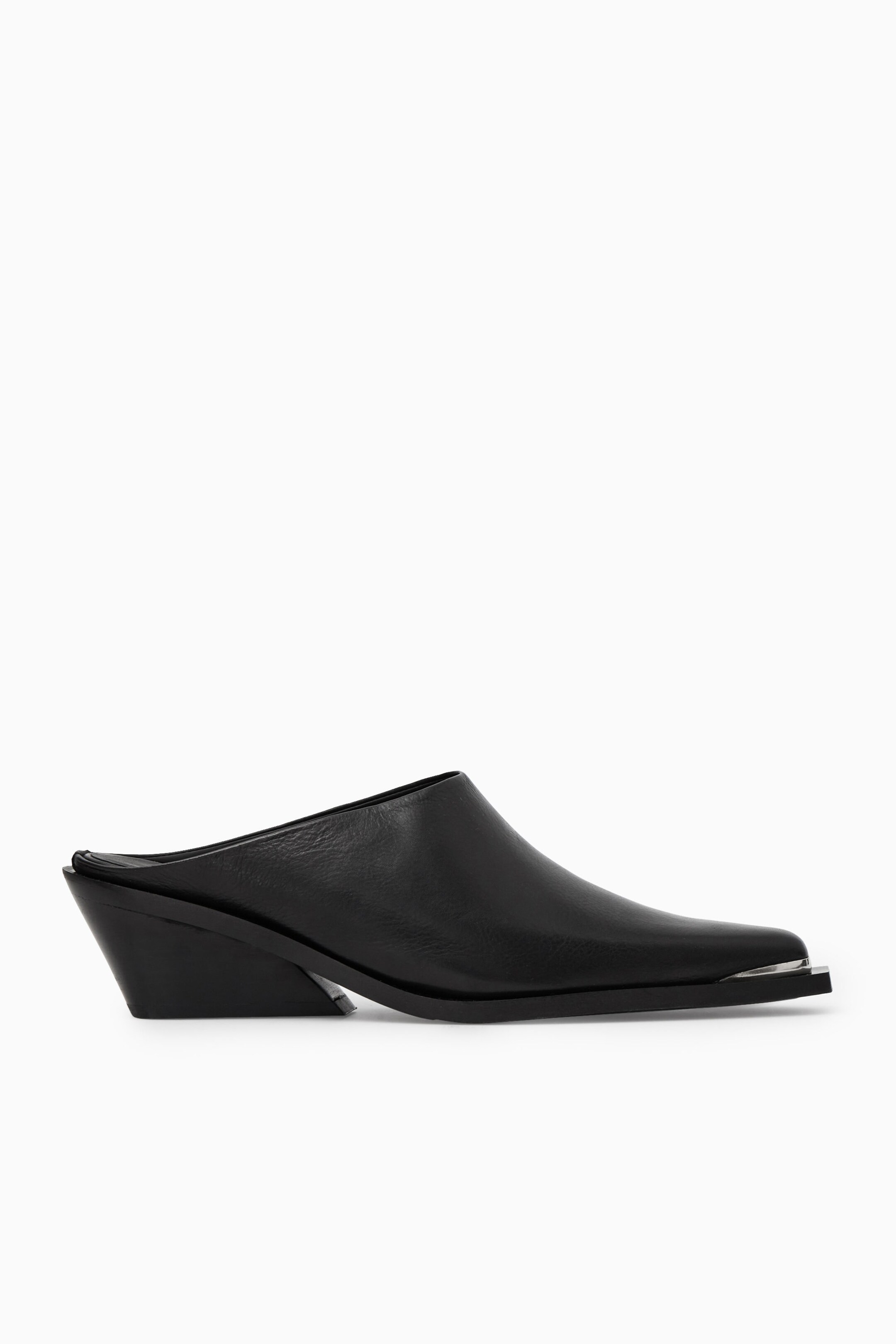 TOE-CAP LEATHER MULES