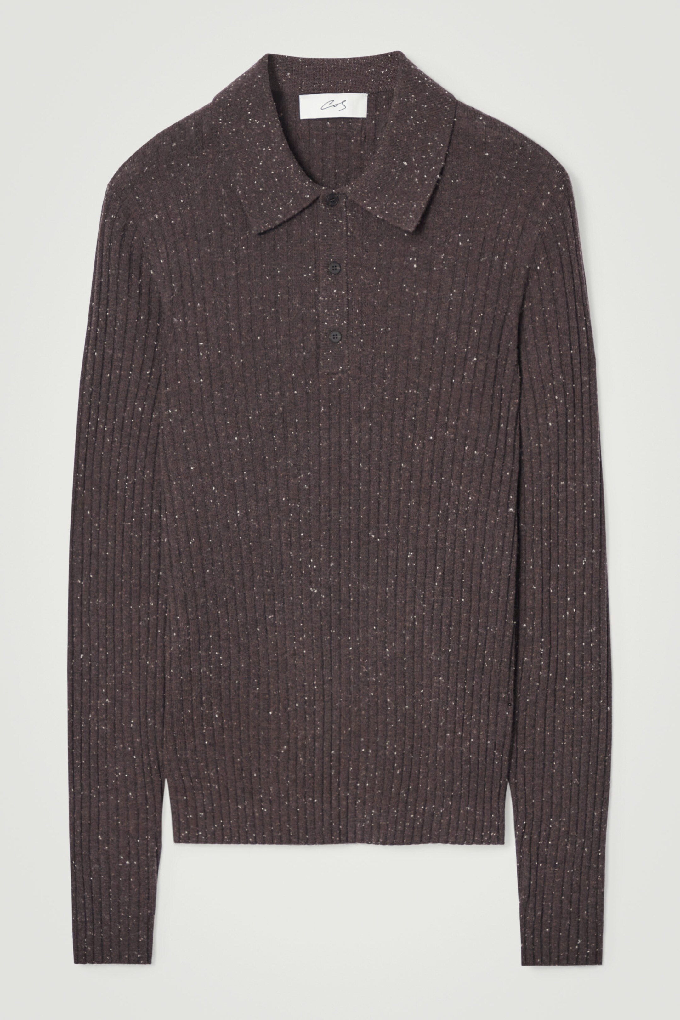 THE FLECKED WOOL POLO SHIRT