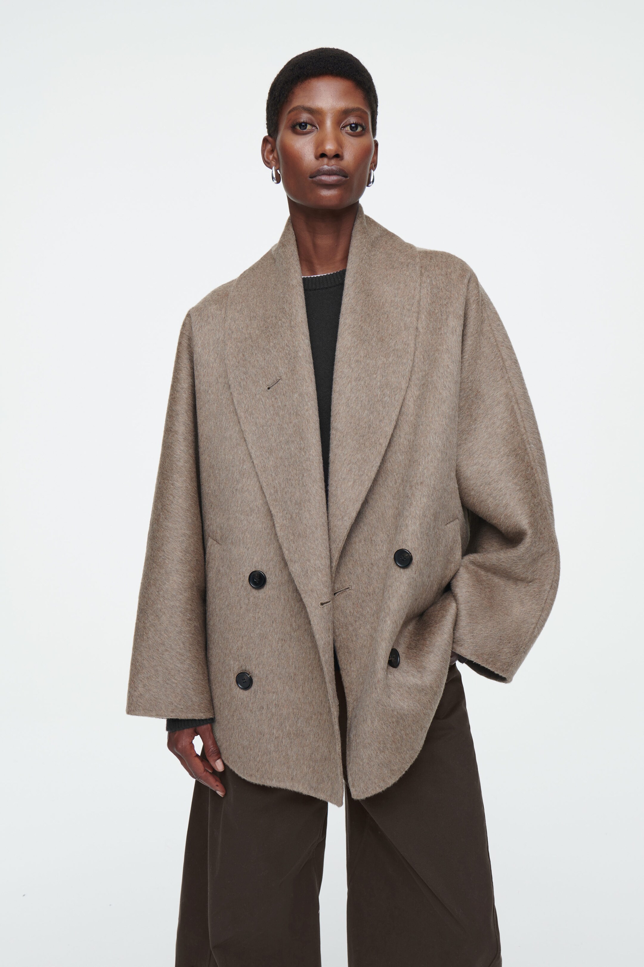 Wool Pea Coat with Belt outlets