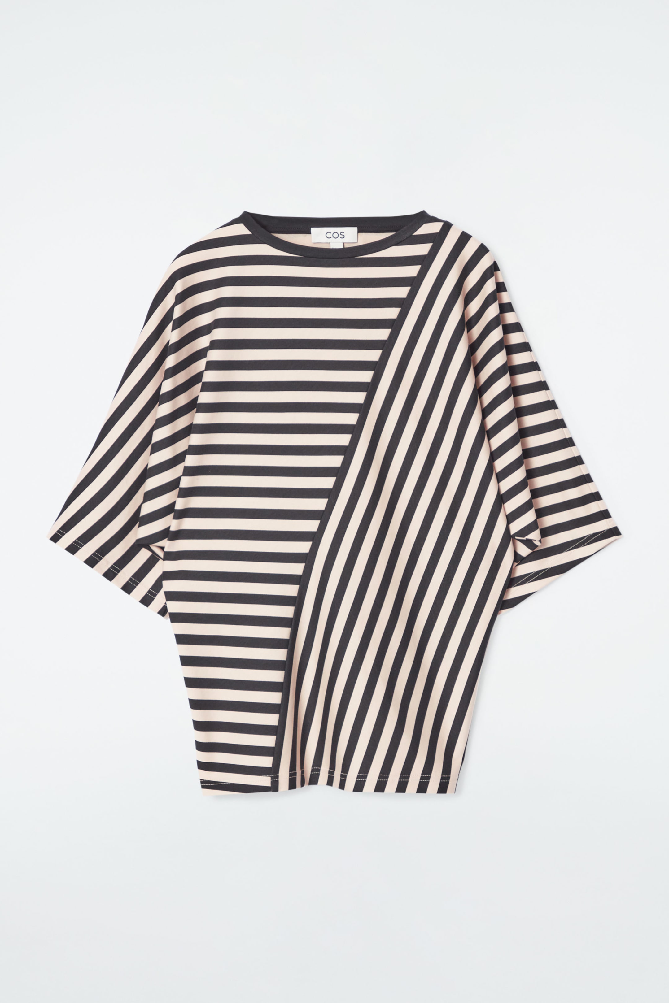 REGULAR PANELLED STRIPED T-SHIRT