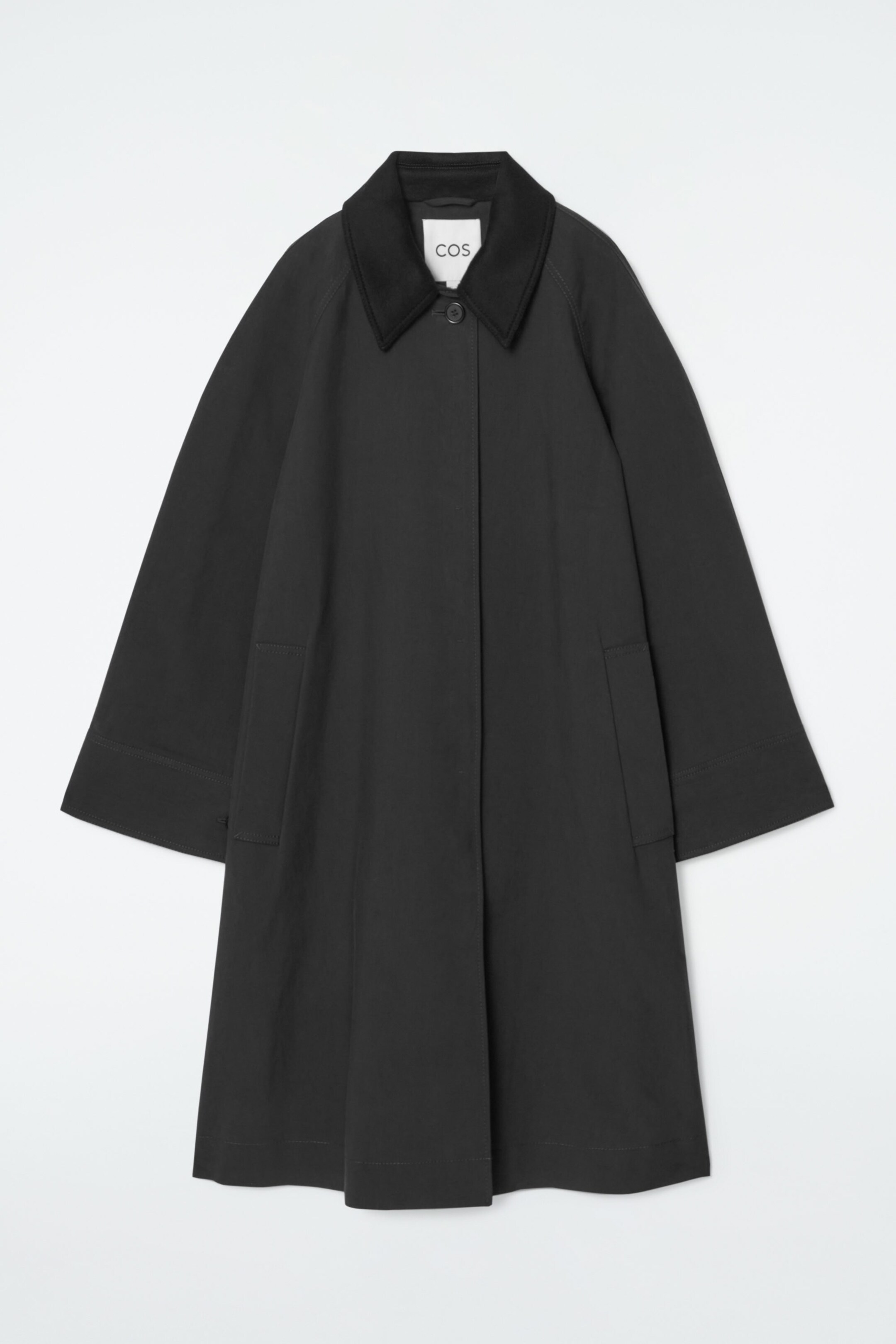 WOOL-TRIMMED CAR COAT