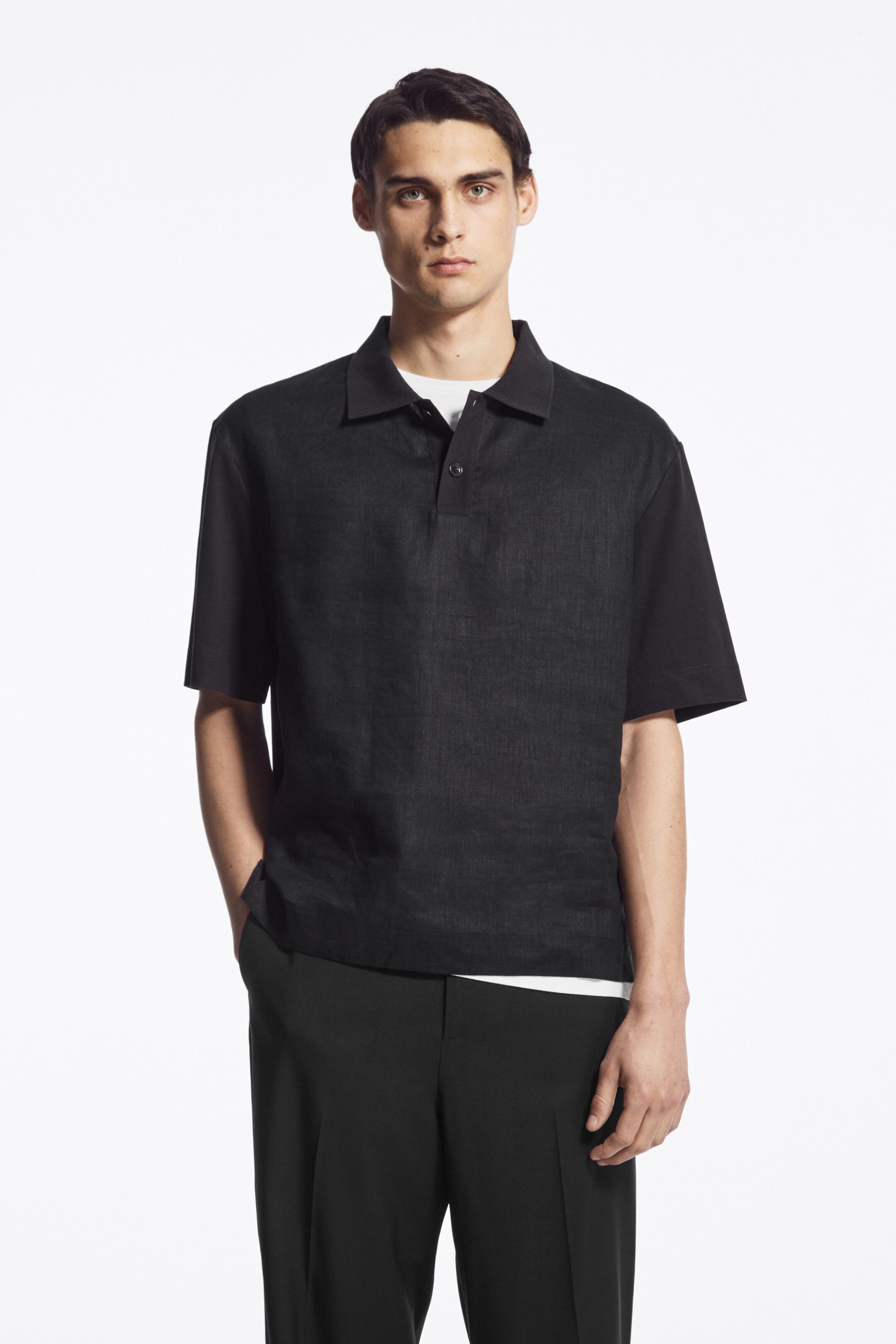 CONTRAST-PANEL POLO SHIRT