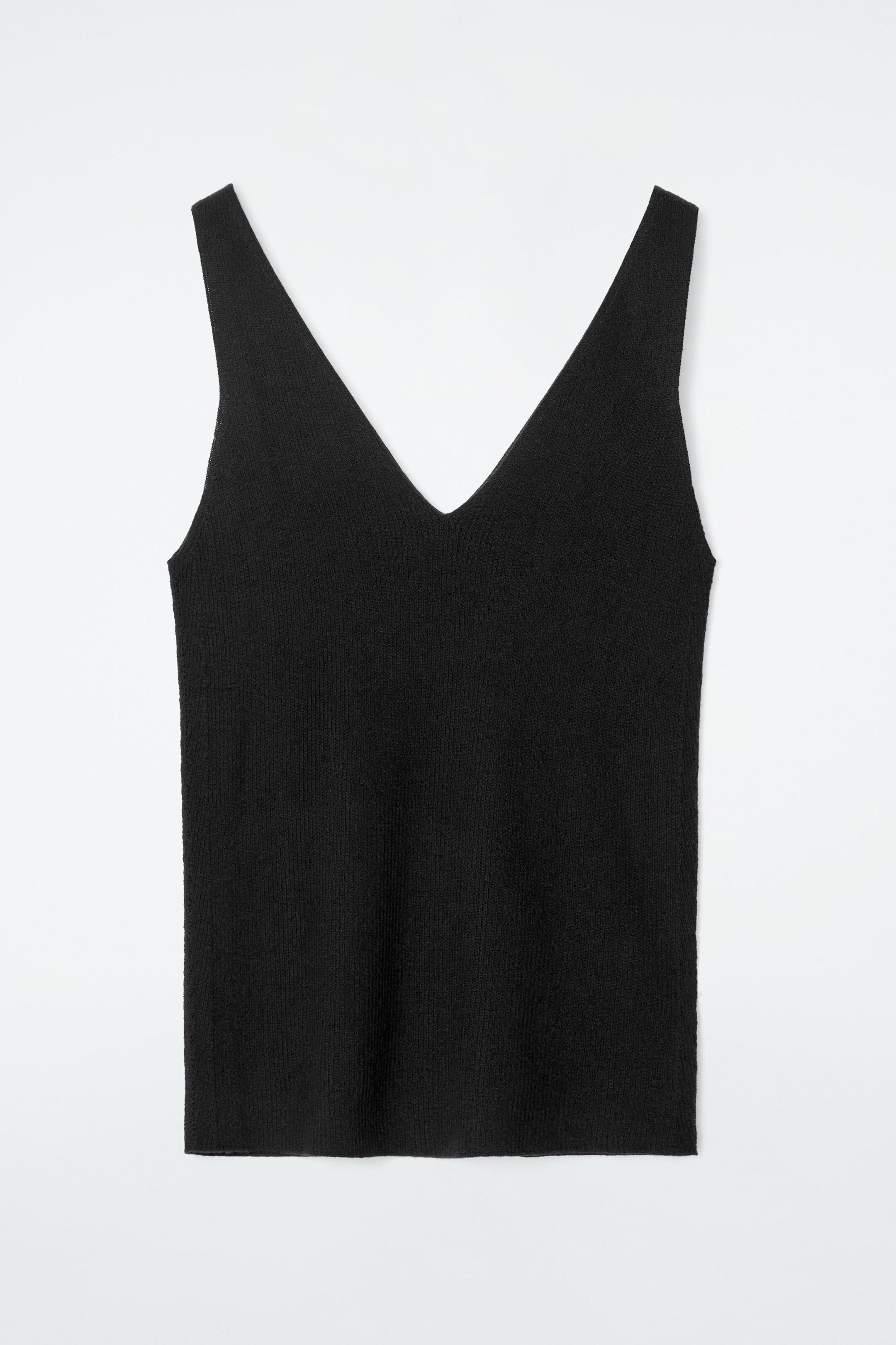 SLIM RIBBED CASHMERE TANK TOP