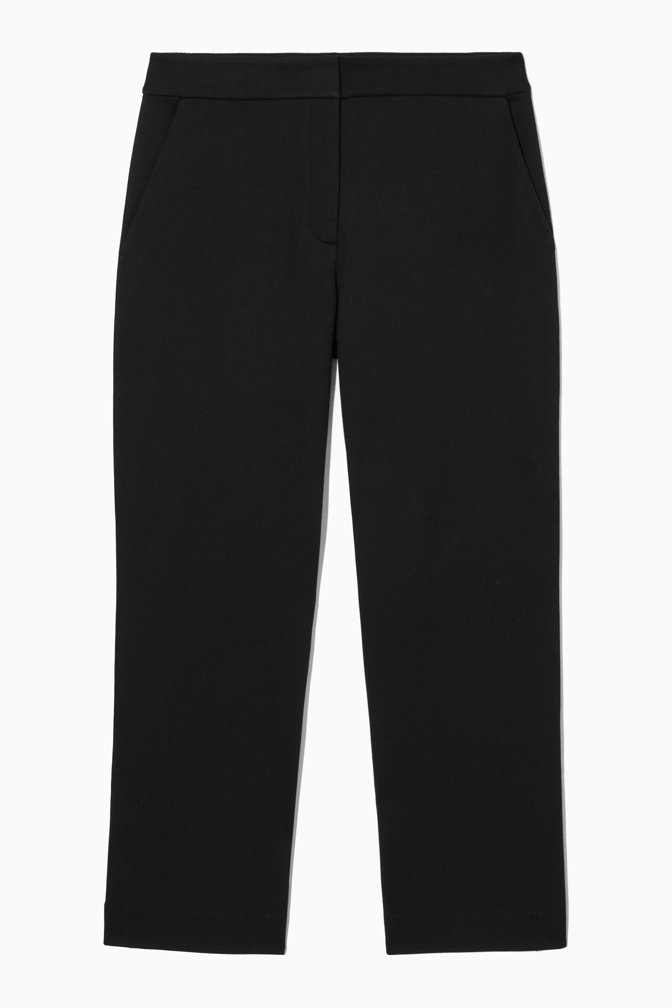 SLIM HIGH-WAISTED PINTUCKED TROUSERS