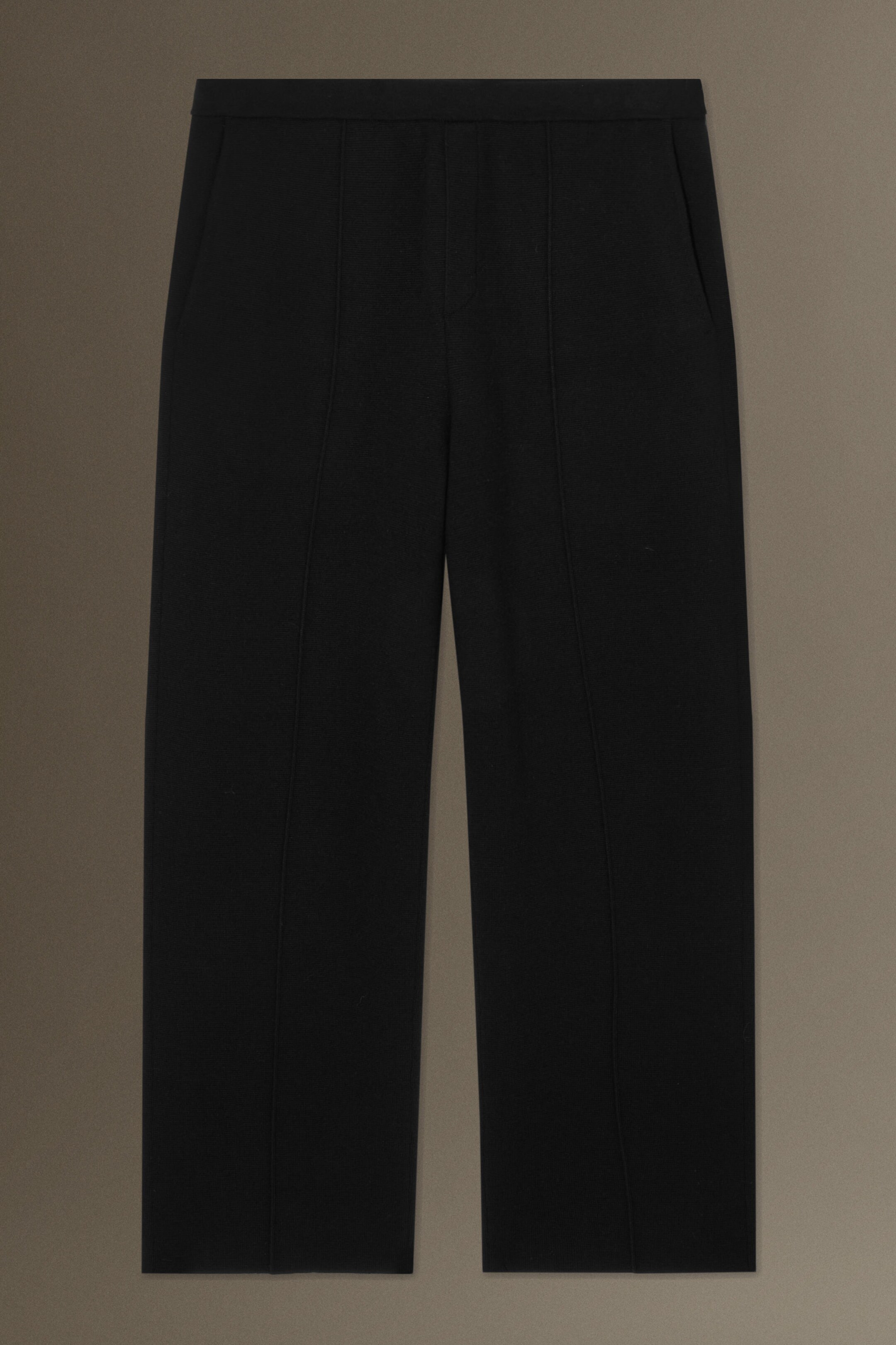 KNITTED MERINO WOOL TROUSERS - STRAIGHT