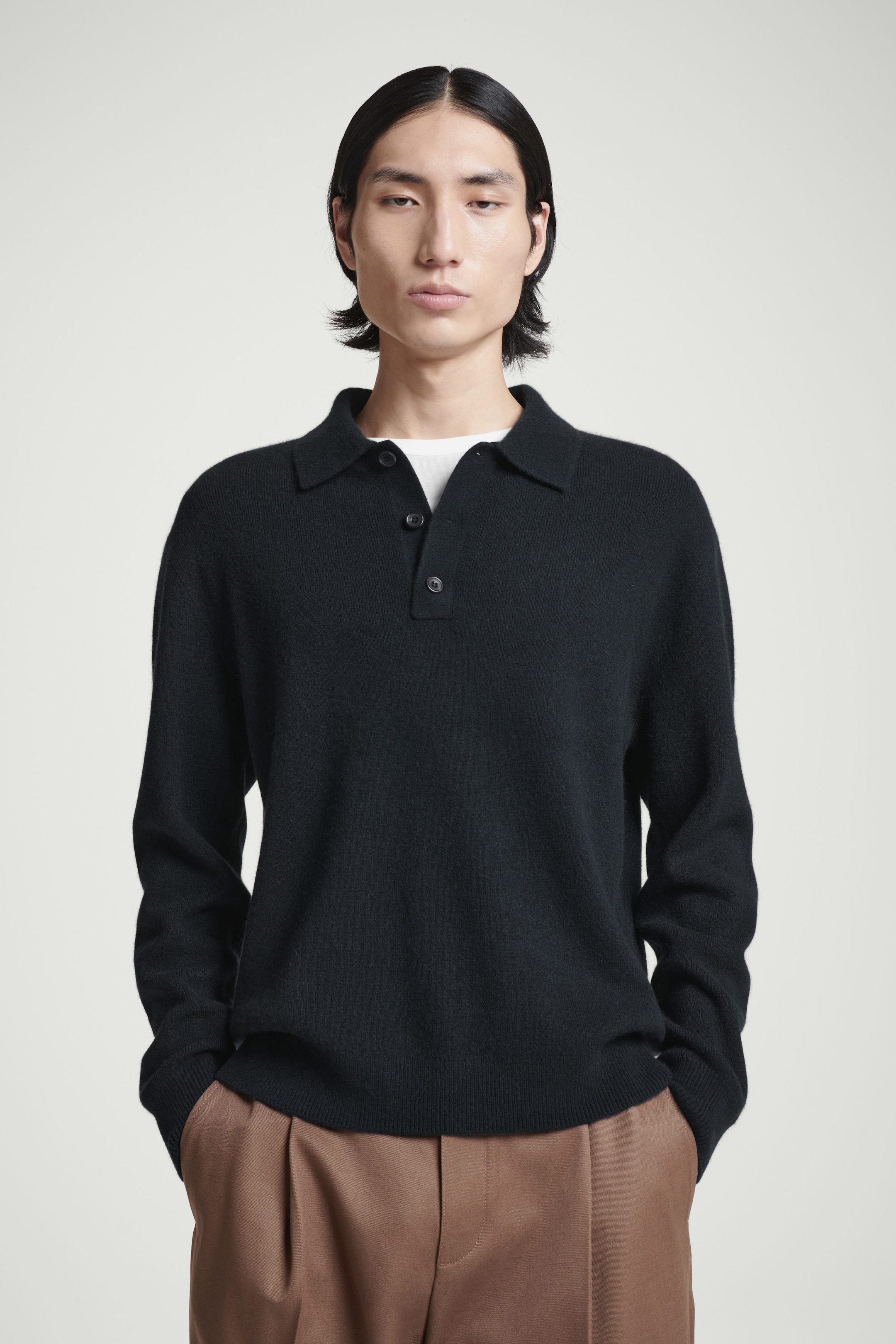 PURE CASHMERE POLO SHIRT