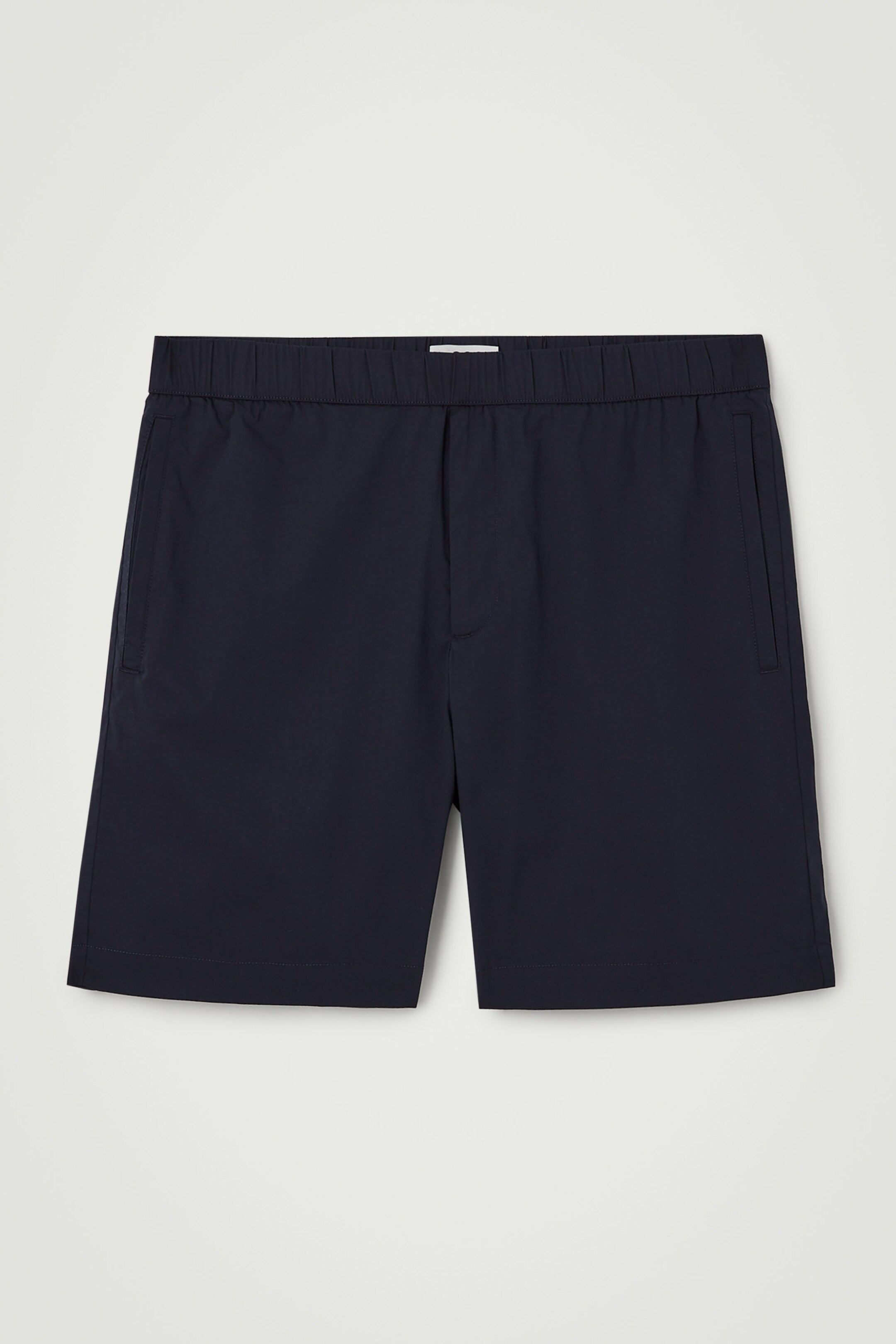 ELASTICATED COTTON-BLEND SHORTS