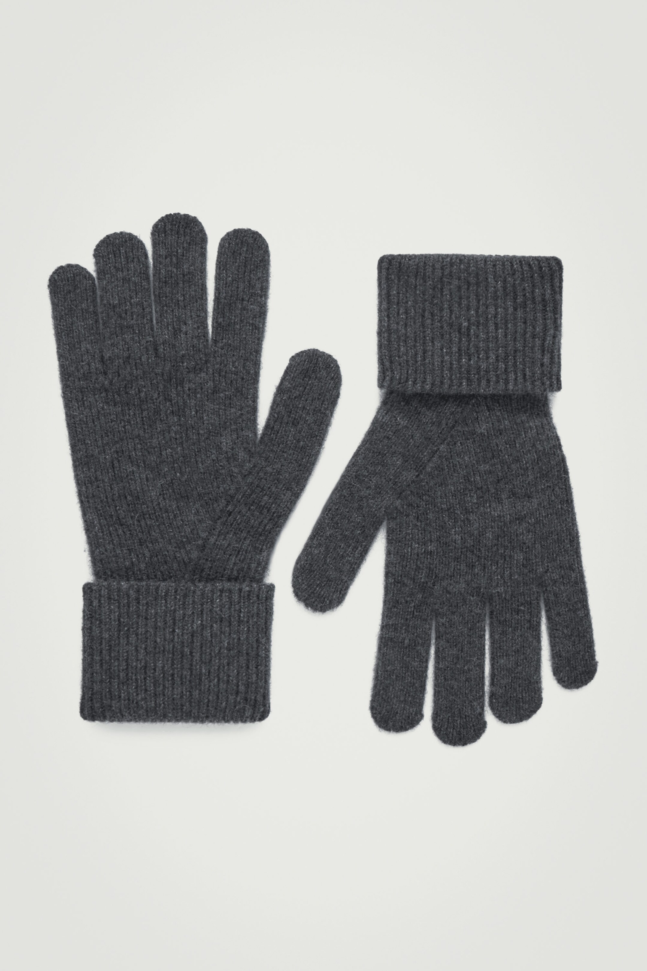 RIBBED CASHMERE GLOVES