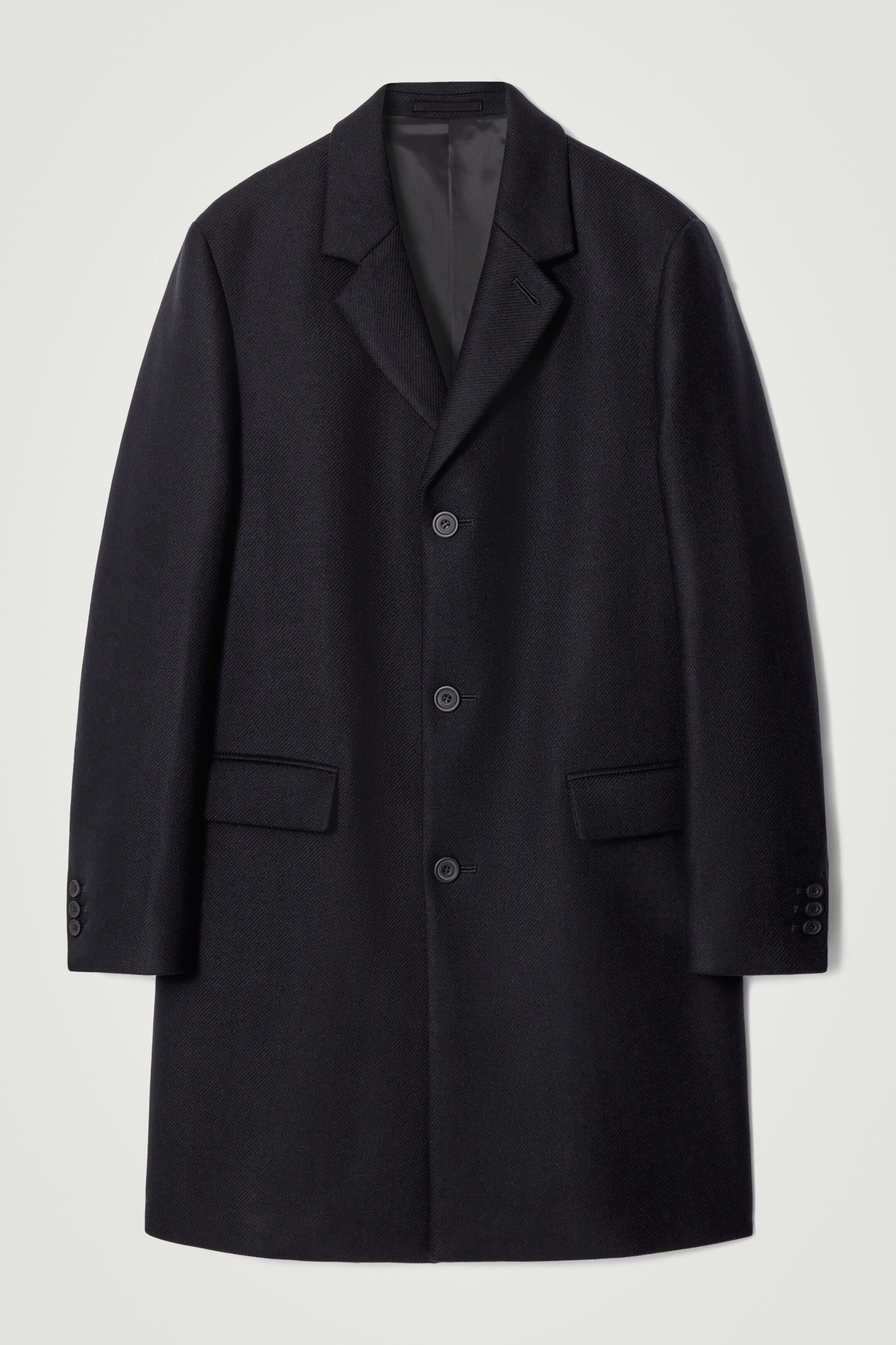 TAILORED WOOL-TWILL COAT