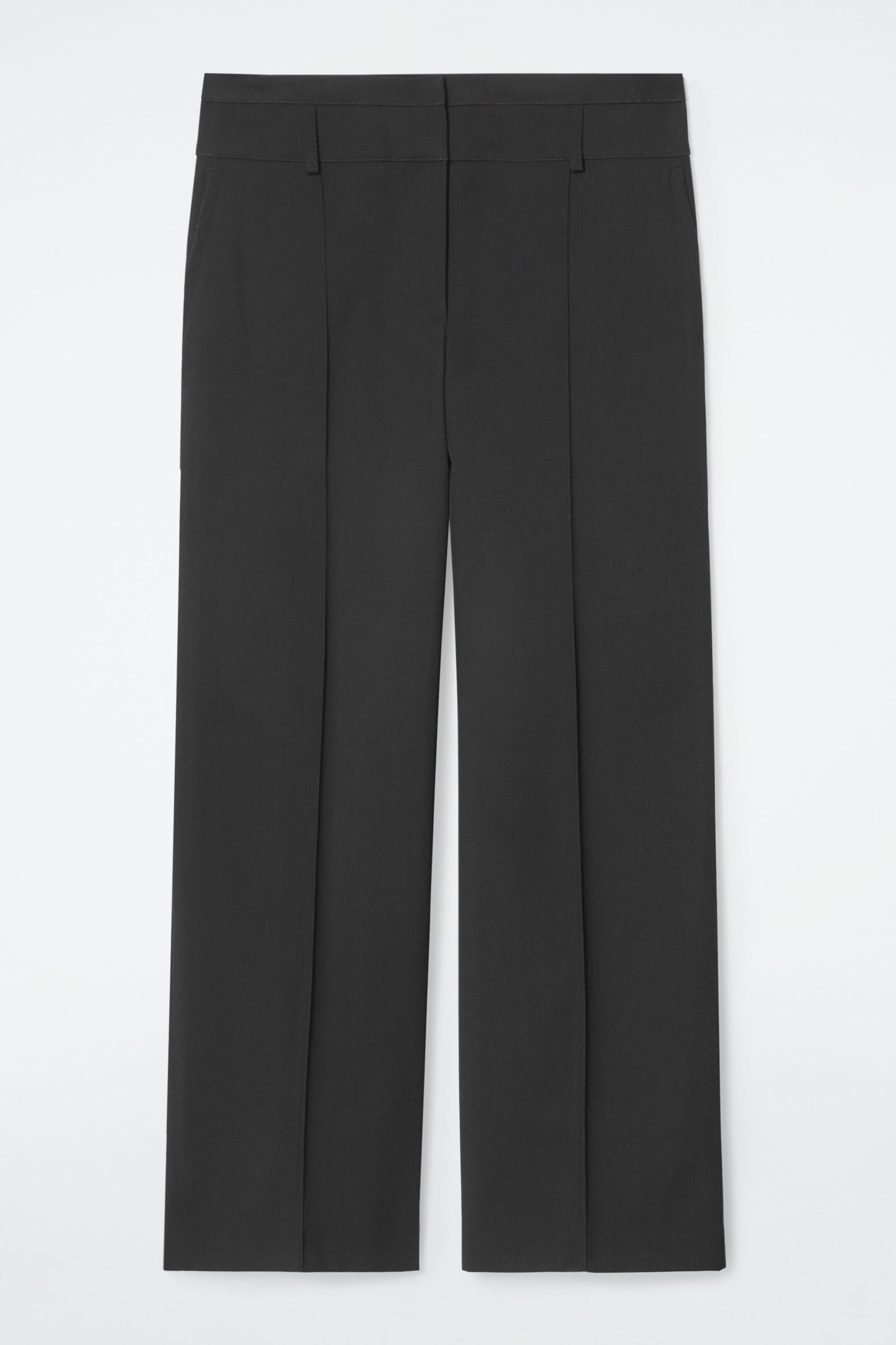 REGULAR WOOL-TWILL WIDE-LEG TROUSERS