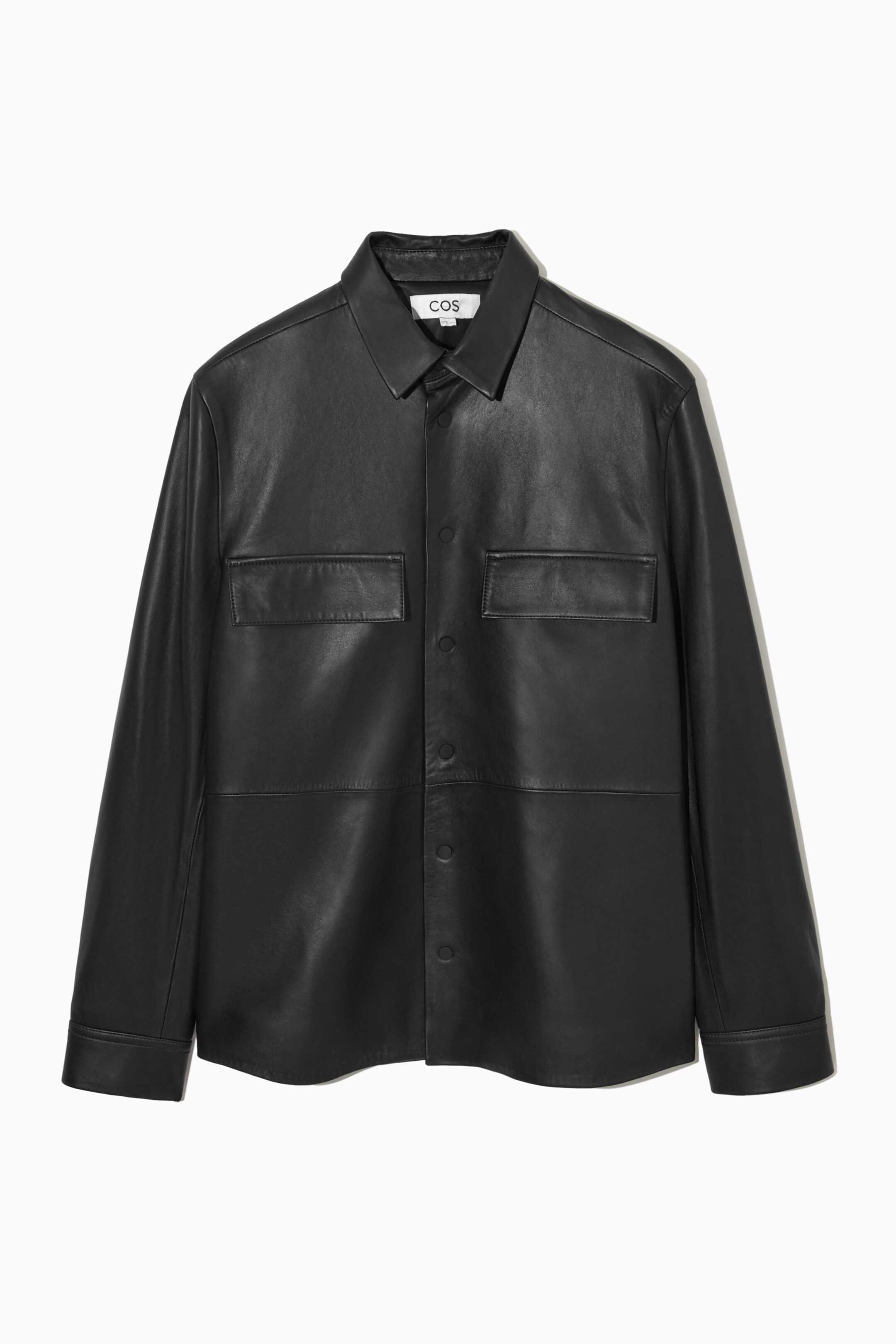 UTILITY-STYLE LEATHER OVERSHIRT