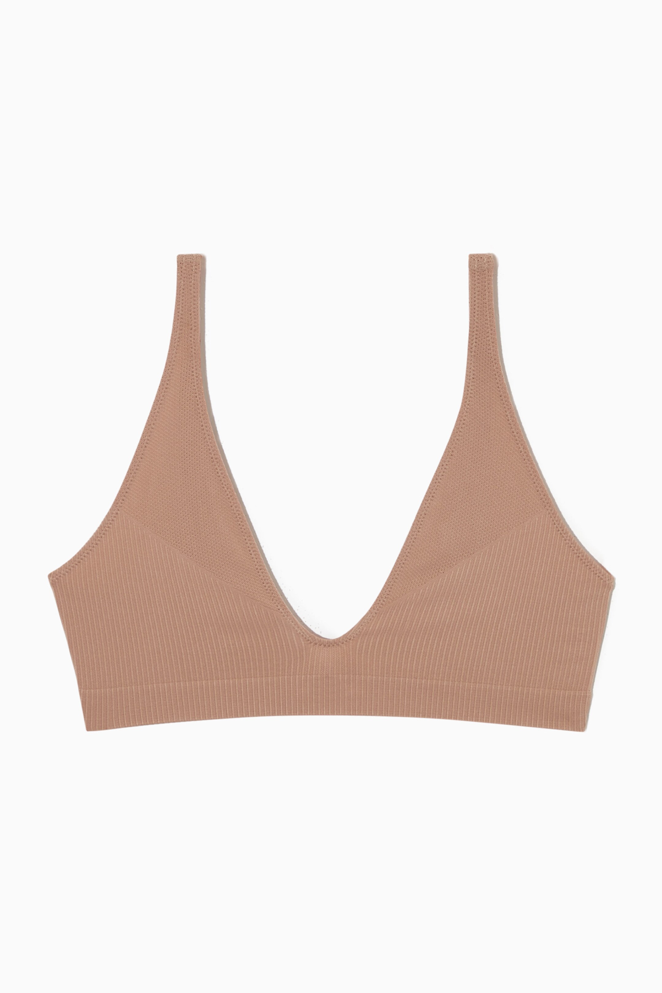 V-NECK RIBBED BRA