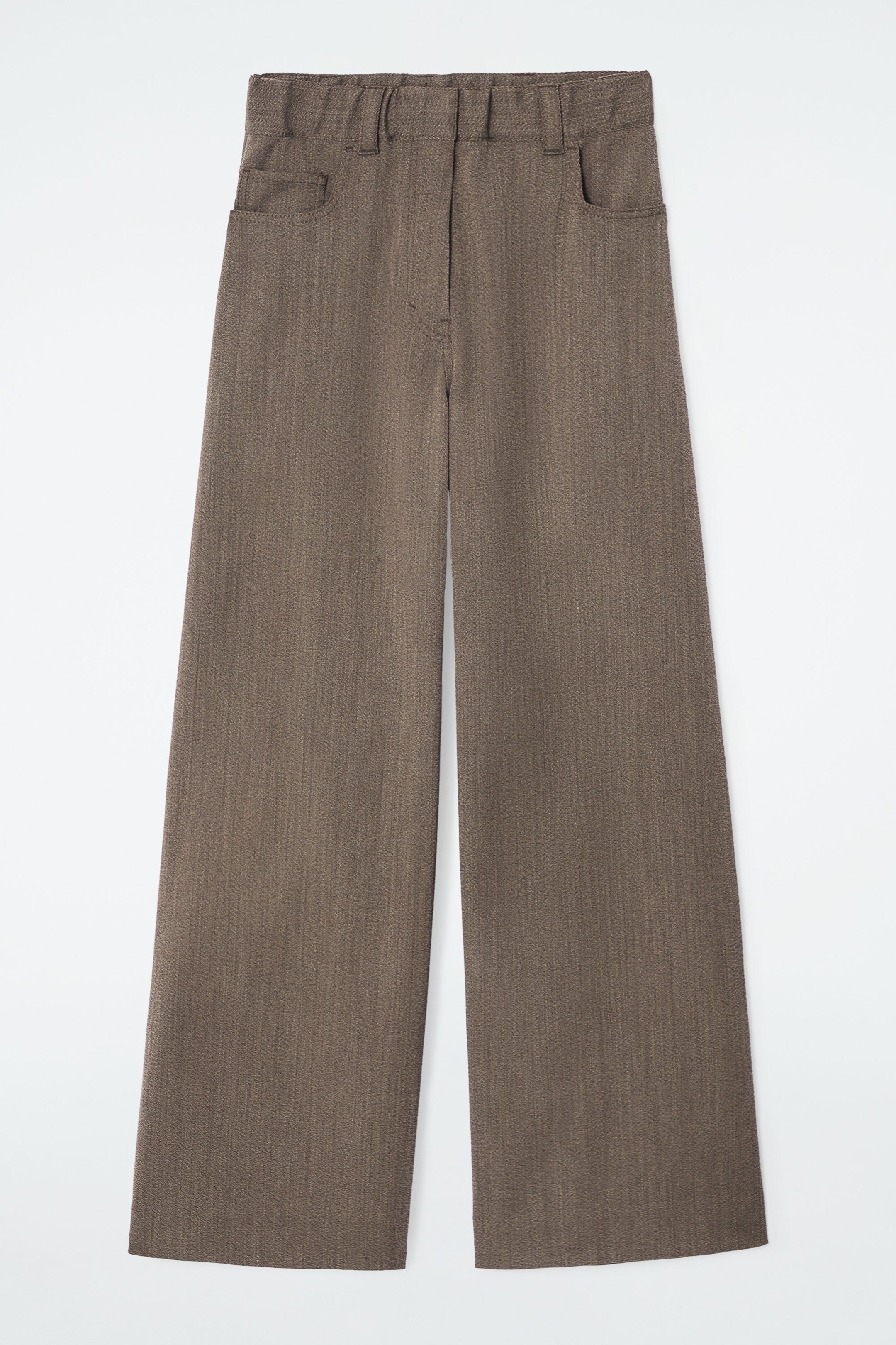 REGULAR WOOL-BLEND WIDE-LEG TROUSERS