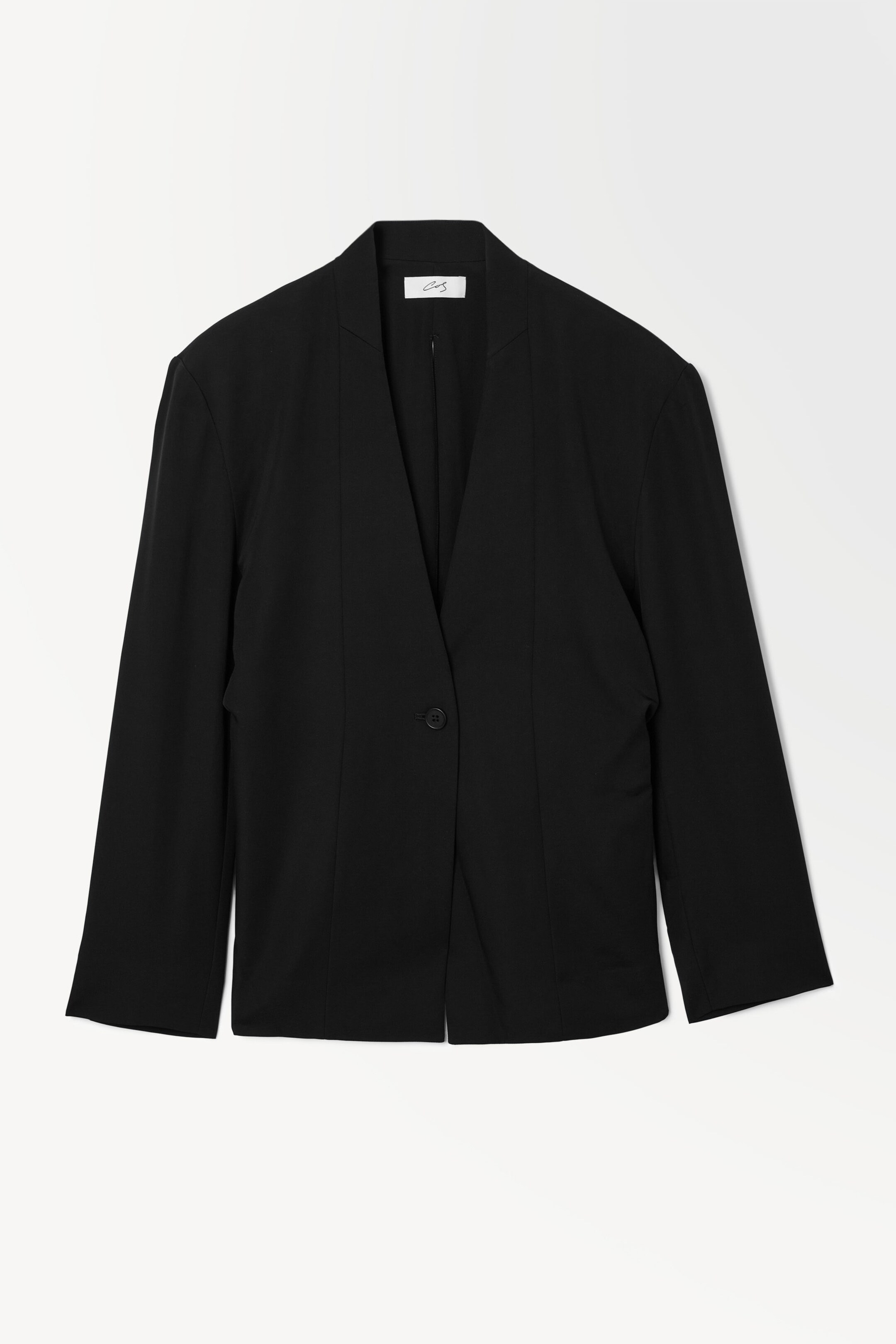 DER BLAZER MIT DRAPIERTER TAILLENPARTIE