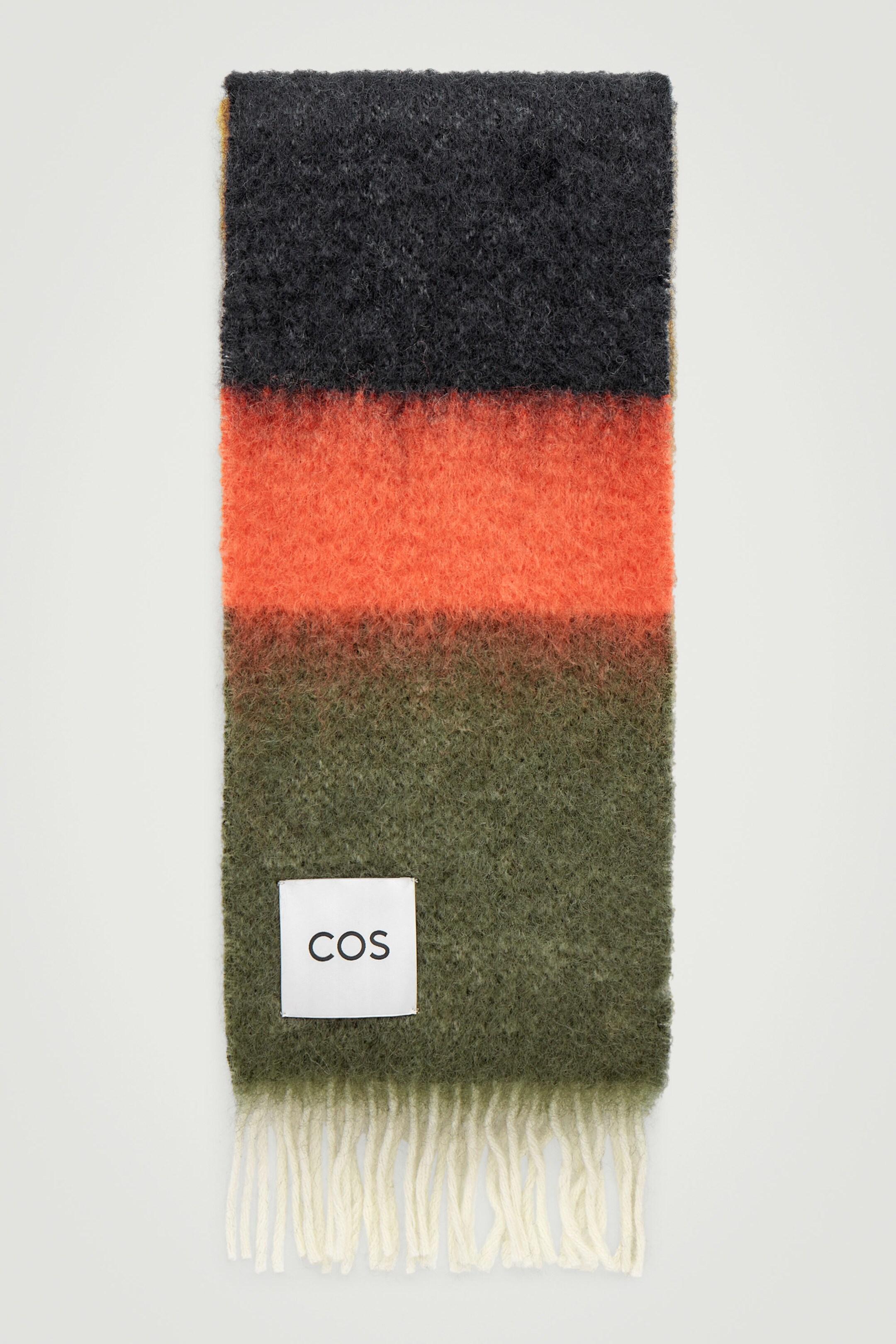 MOHAIRSCHAL IN COLOUR-BLOCK-OPTIK