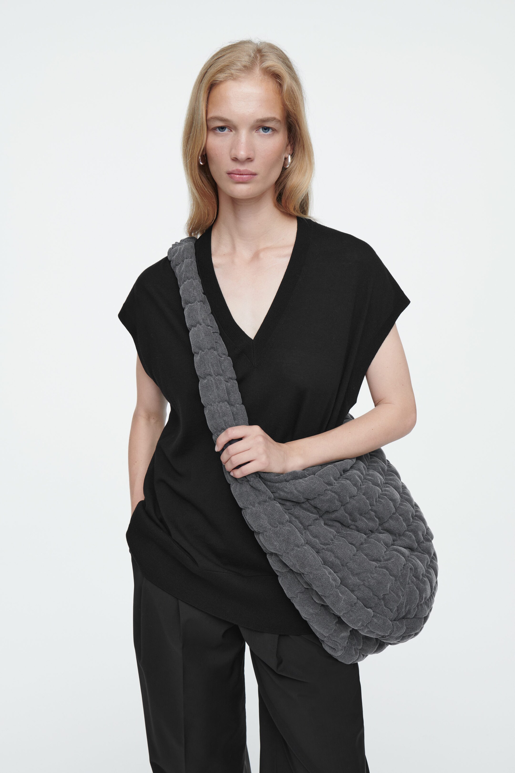 COS Oversized Quilted 2024 Crossbody Black Bag NWT