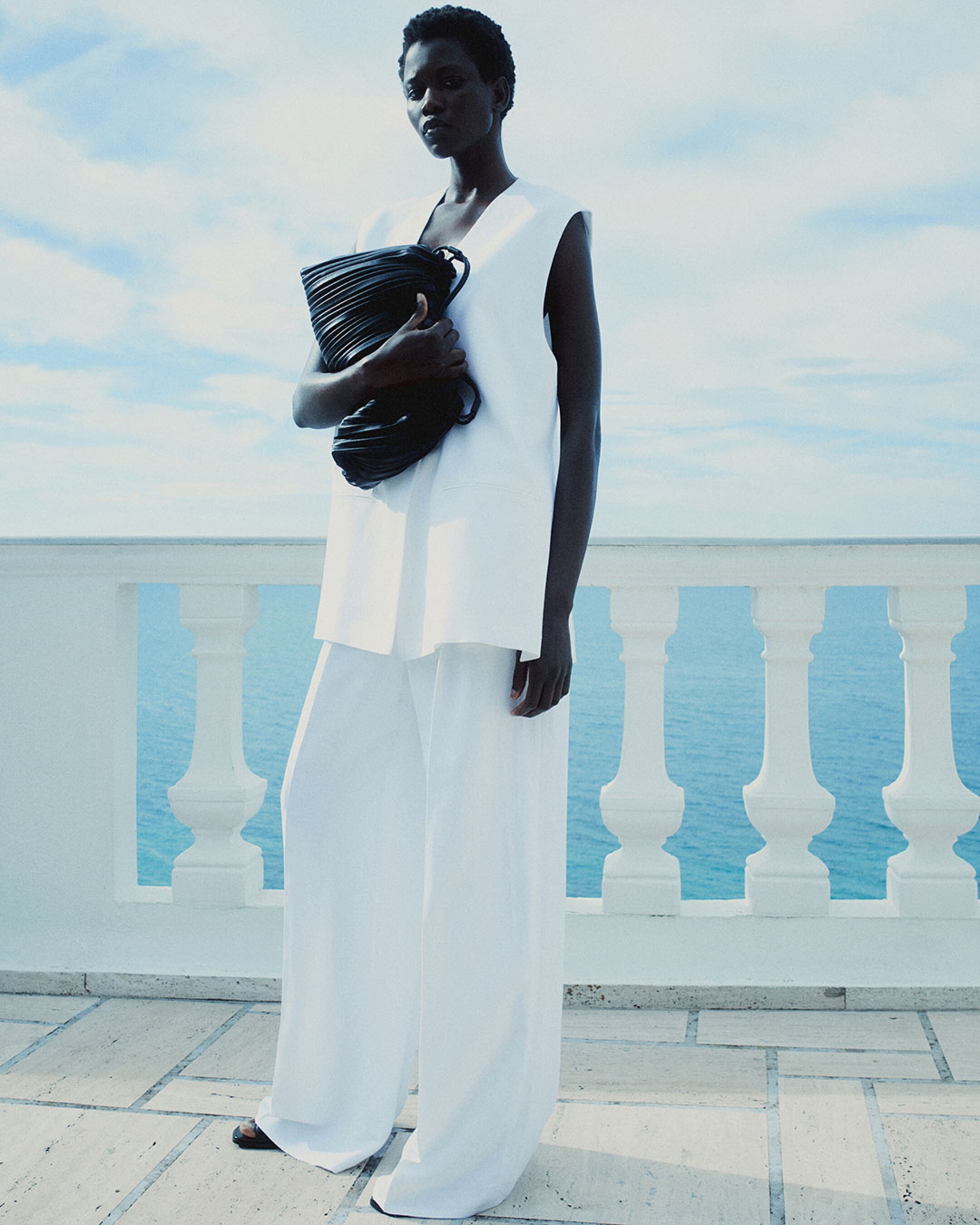 woman in white suit