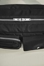 Placeholder for: Black nylon bag with silver zip