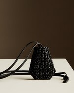 Placeholder for: Black pleated leather bag