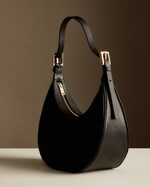 Placeholder for: Black leather bag