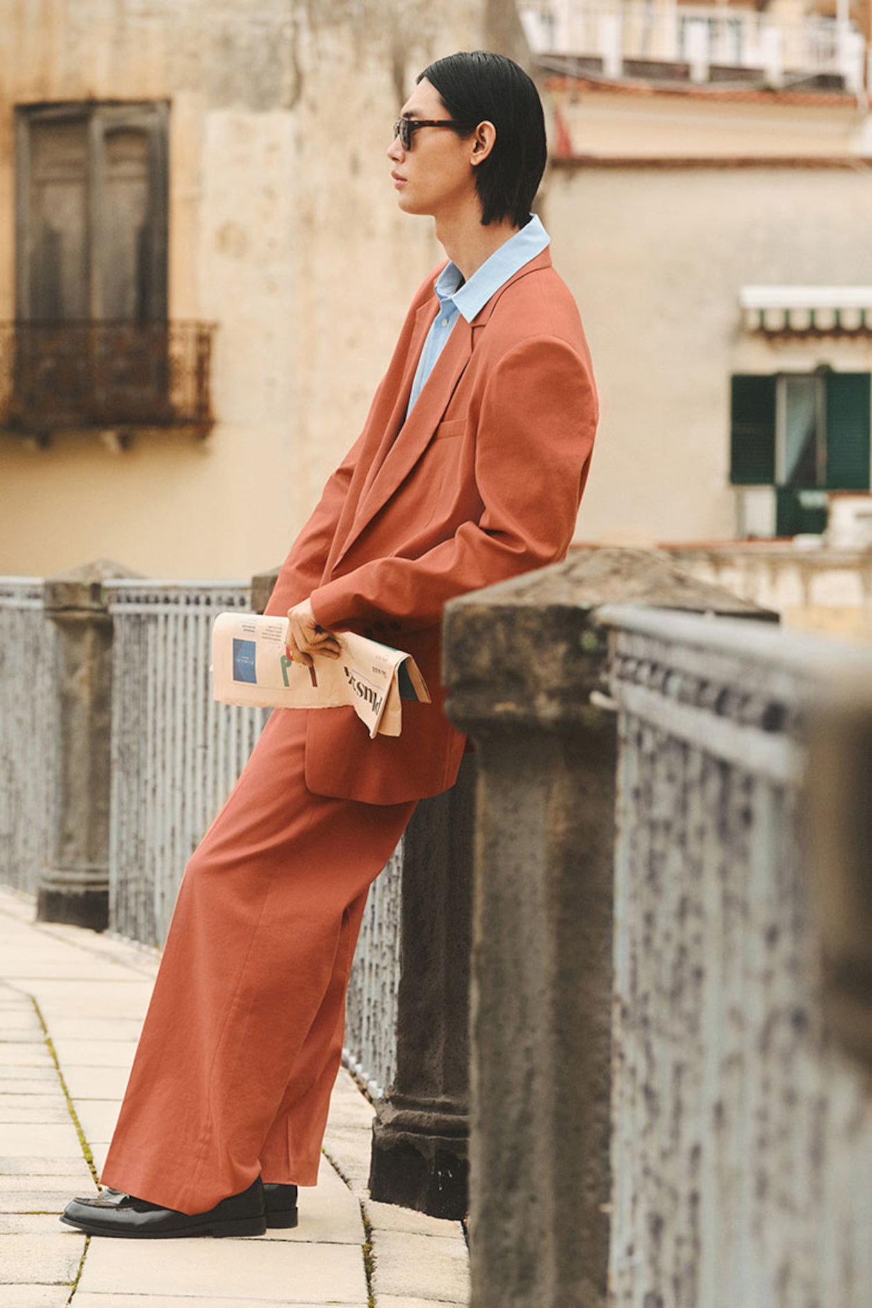 man in orange suit