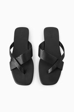 Placeholder for: black leather sandals